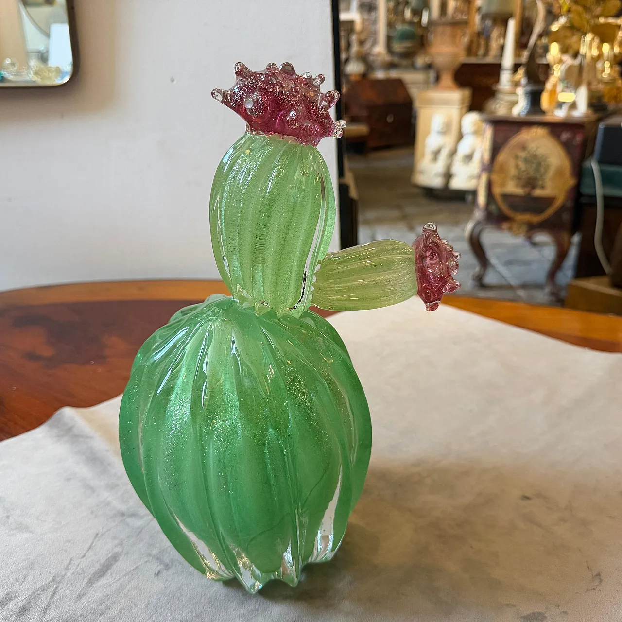 Murano glass flowering cactus, 1990s 8