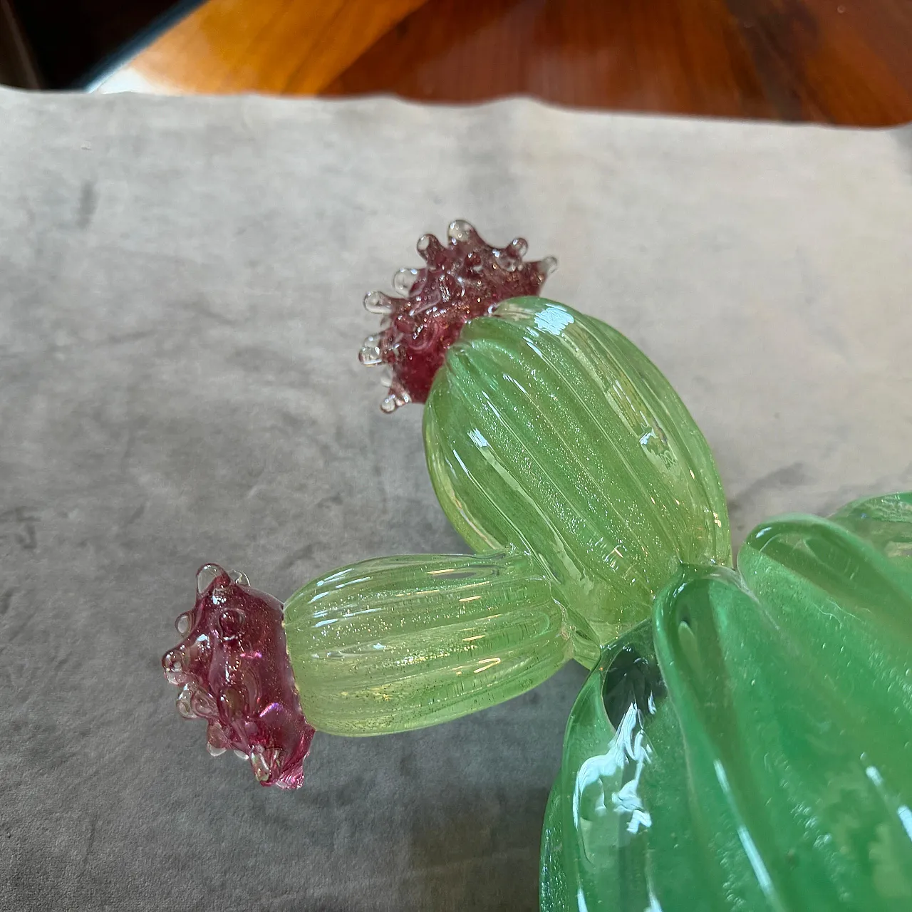 Murano glass flowering cactus, 1990s 10