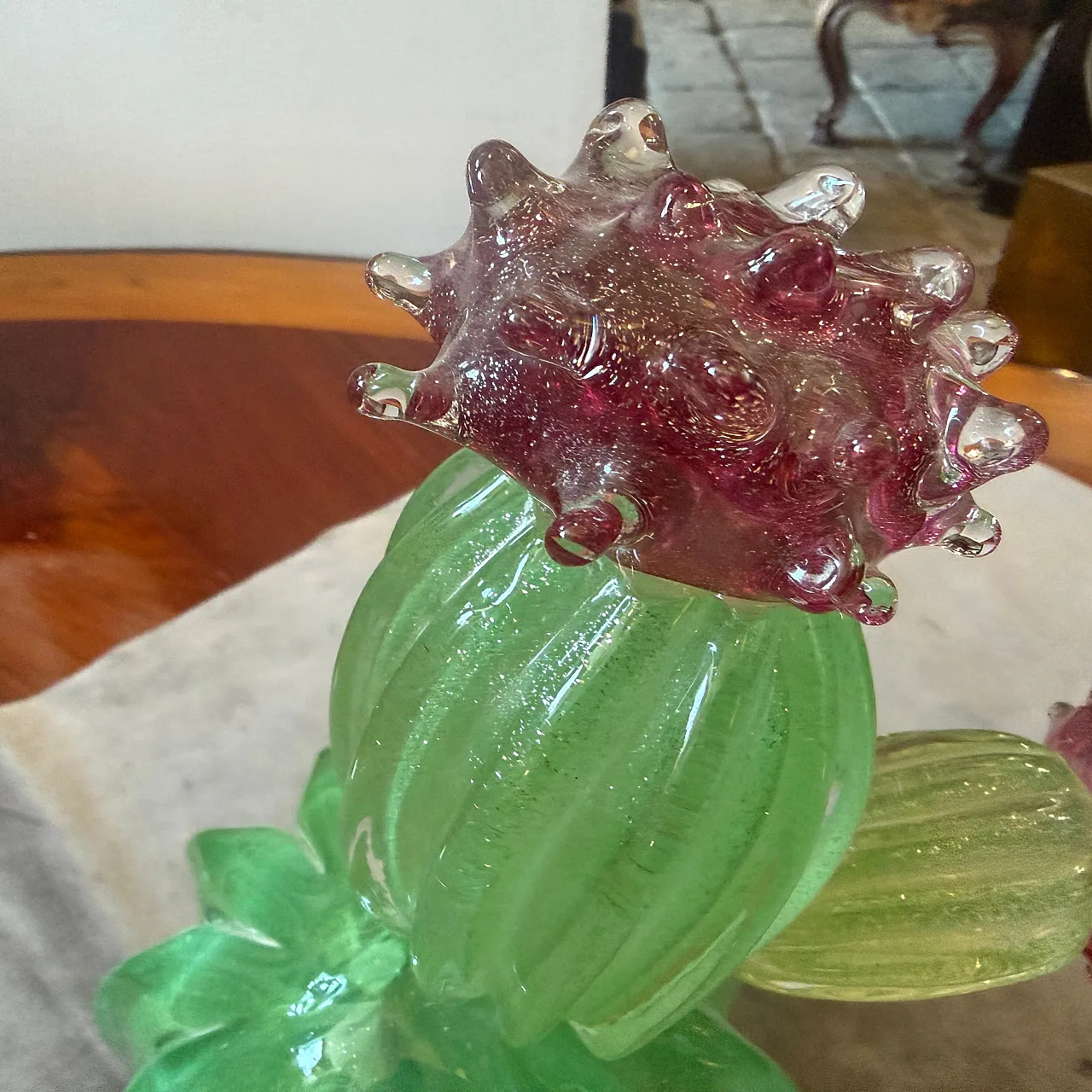 Murano glass flowering cactus, 1990s 11