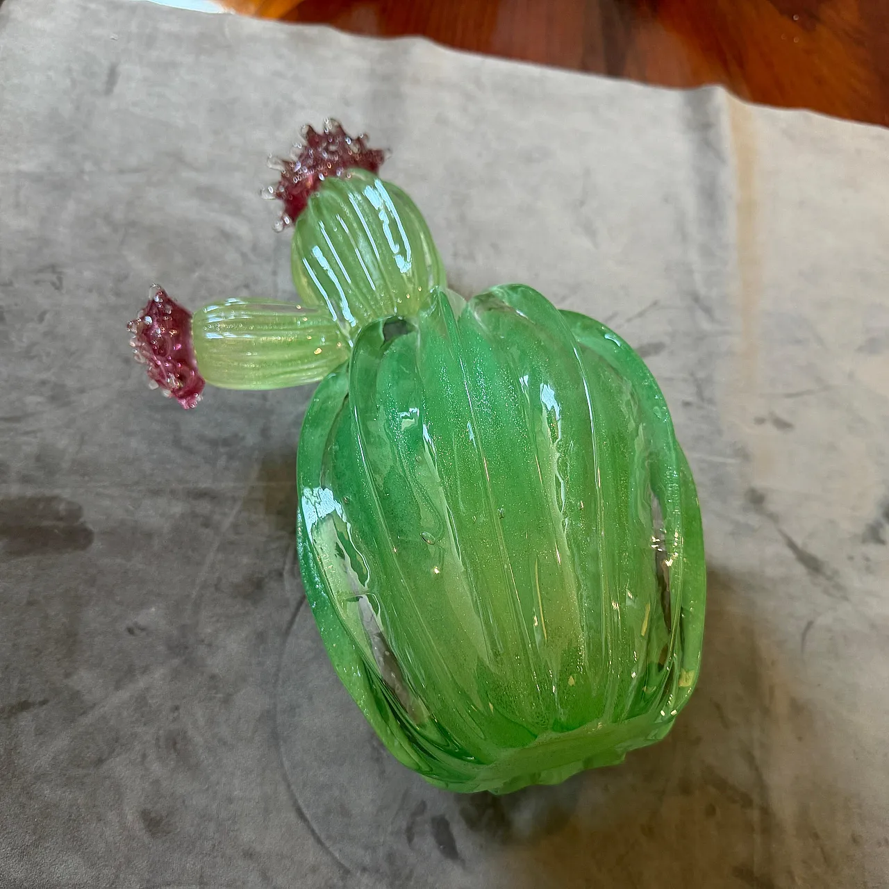Murano glass flowering cactus, 1990s 13
