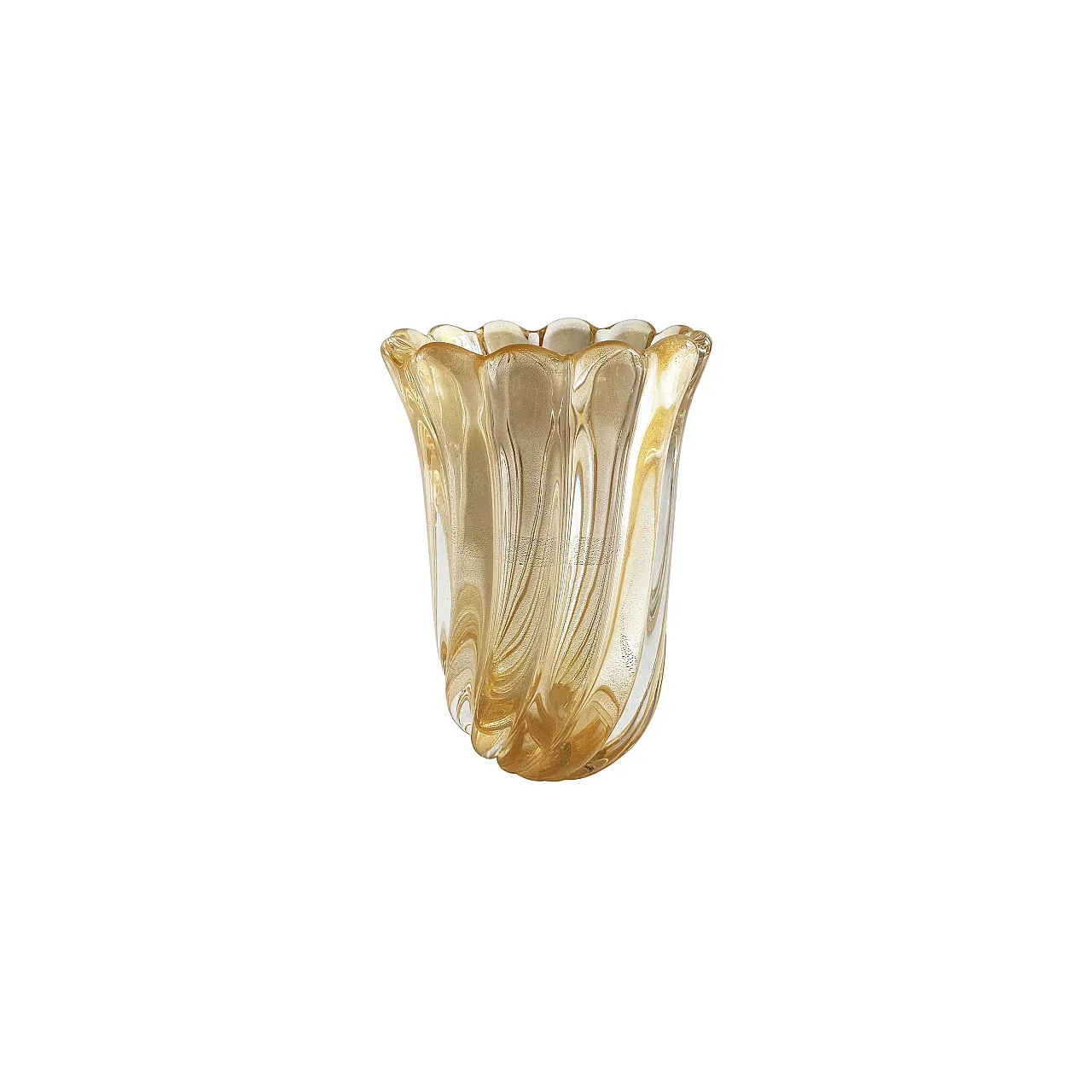 Murano Glass Vase by Archimede Seguso Signed, 80s 1