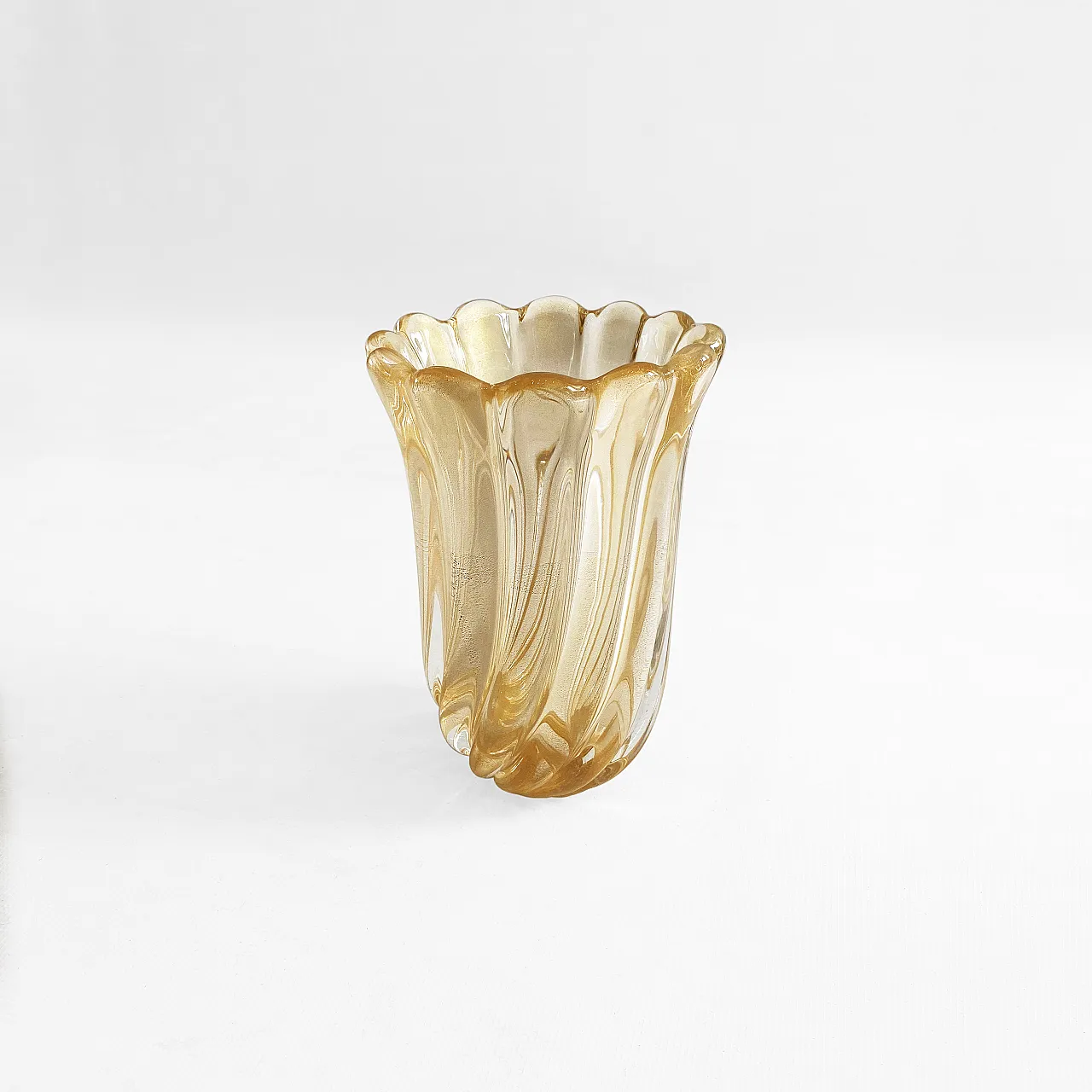 Murano Glass Vase by Archimede Seguso Signed, 80s 6
