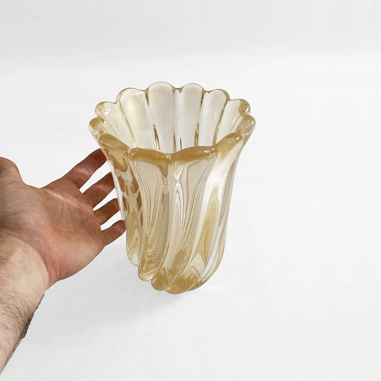 Murano Glass Vase by Archimede Seguso Signed, 80s 8