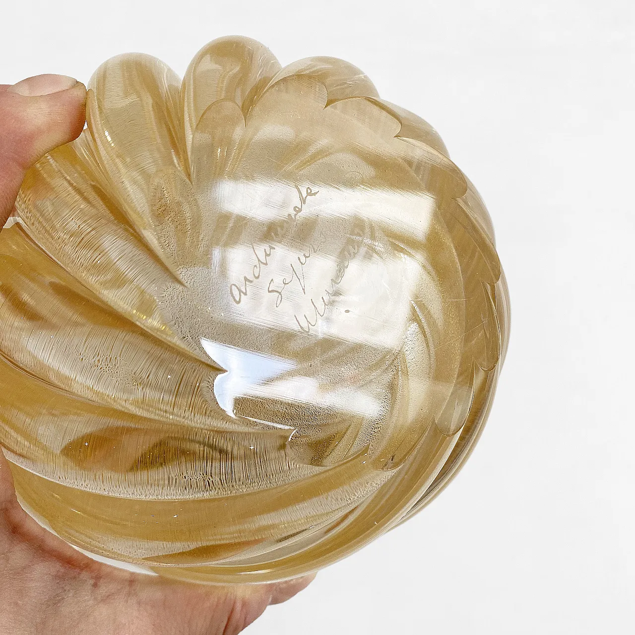 Murano Glass Vase by Archimede Seguso Signed, 80s 14