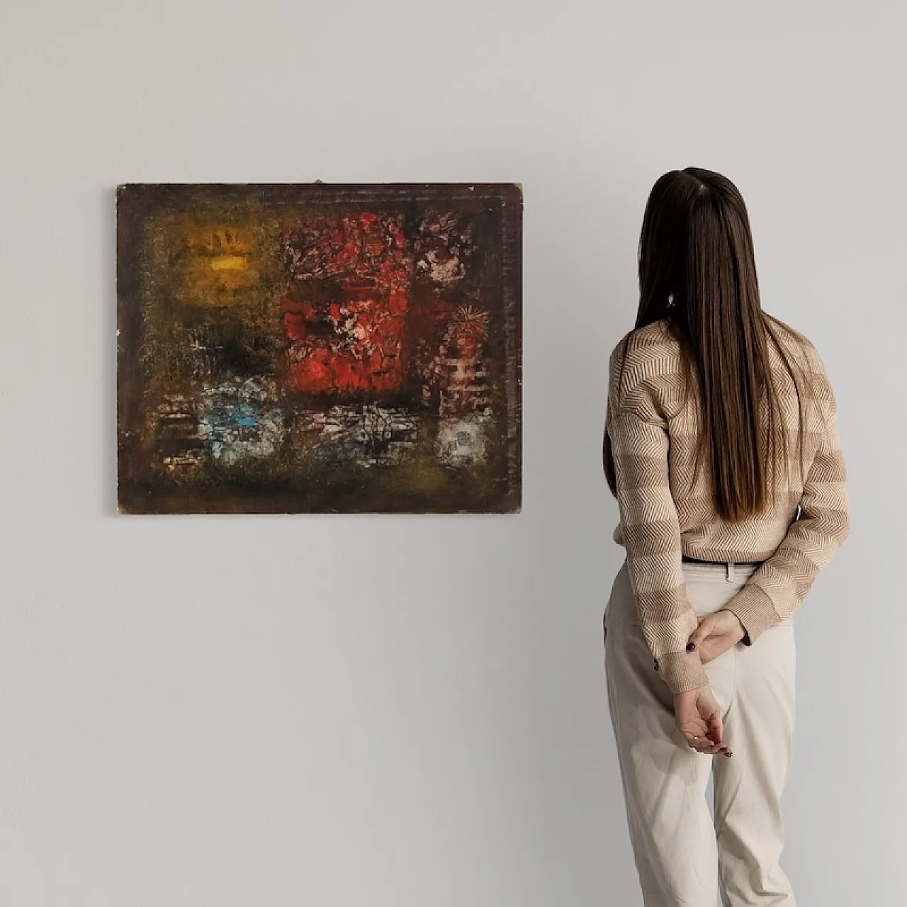 Abstract American painting signed J. Wolff 3