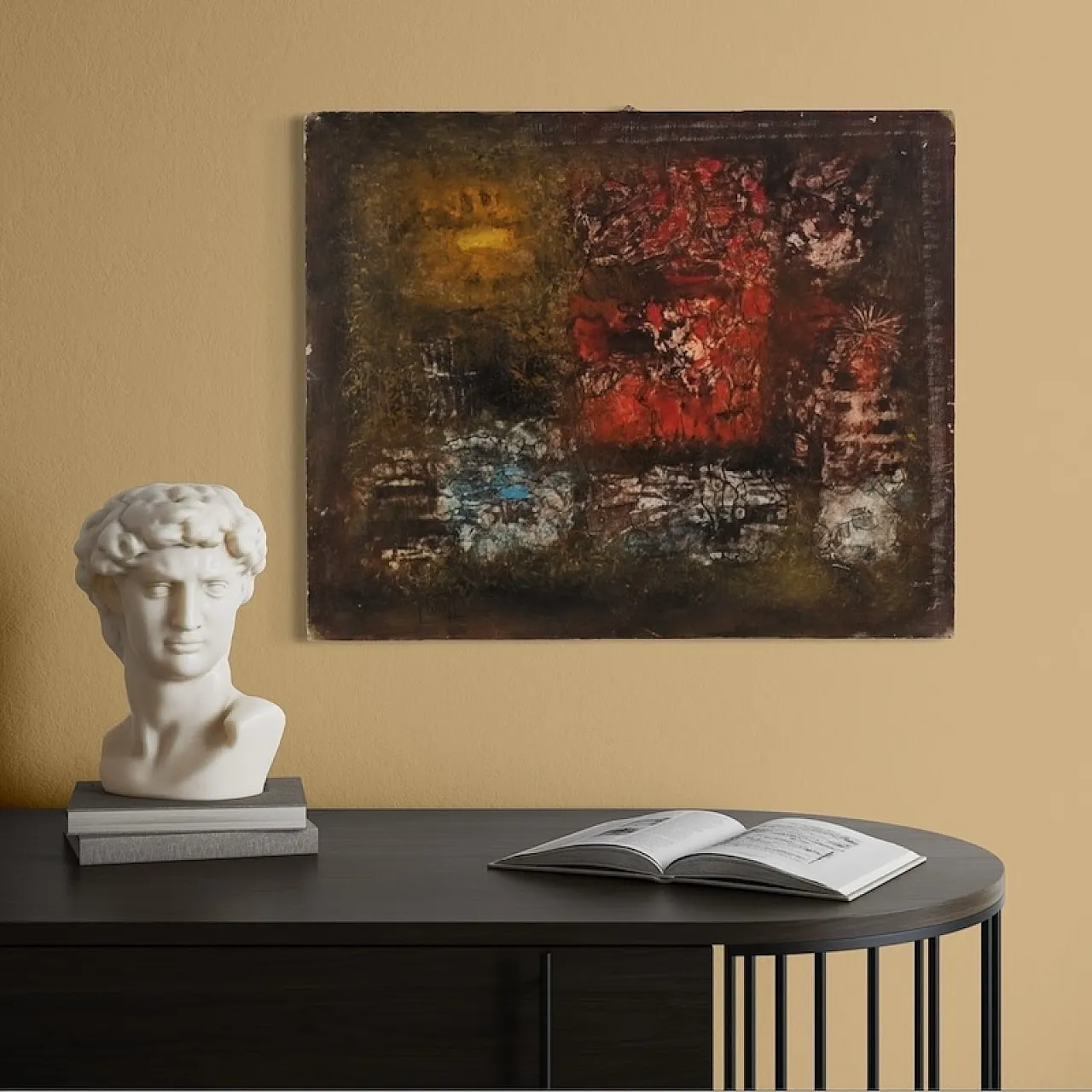 Abstract American painting signed J. Wolff 6