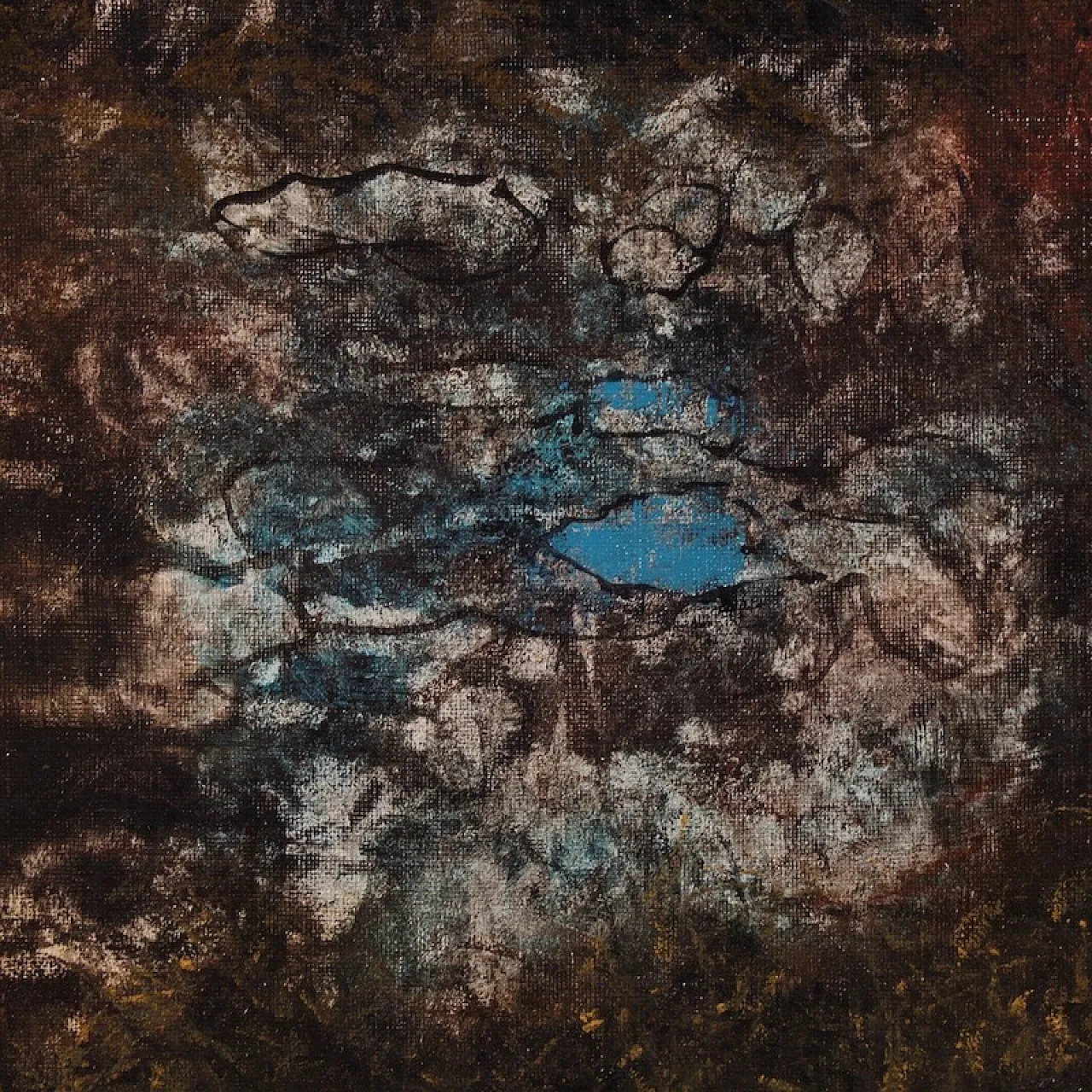 Abstract American painting signed J. Wolff 10
