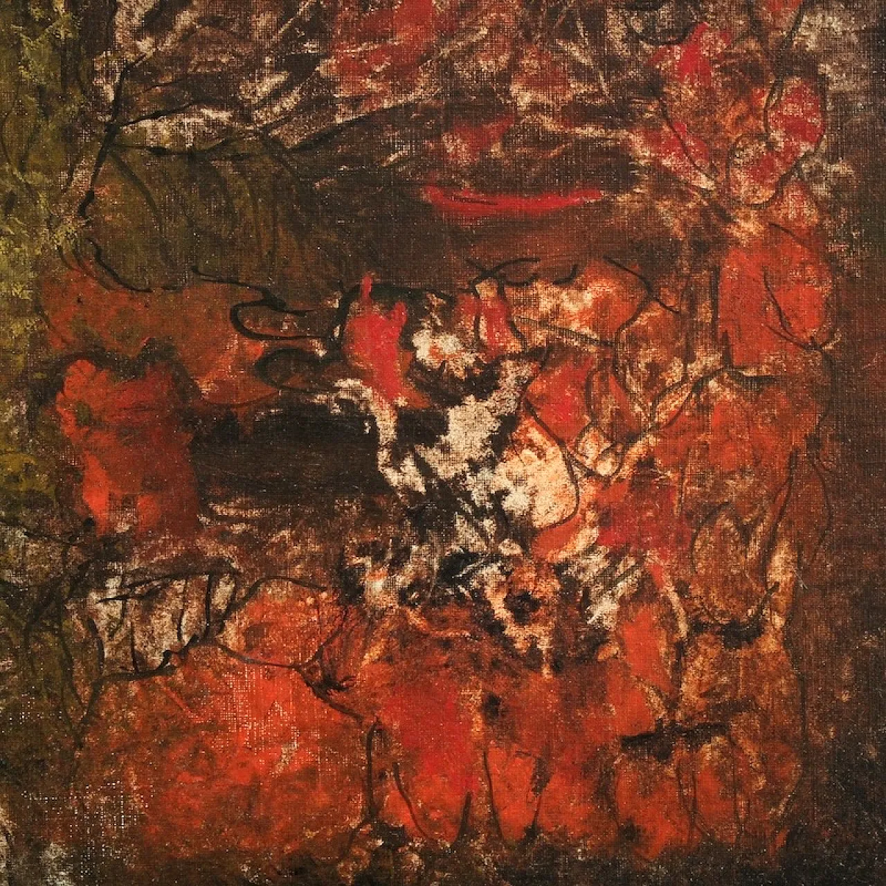 Abstract American painting signed J. Wolff 11