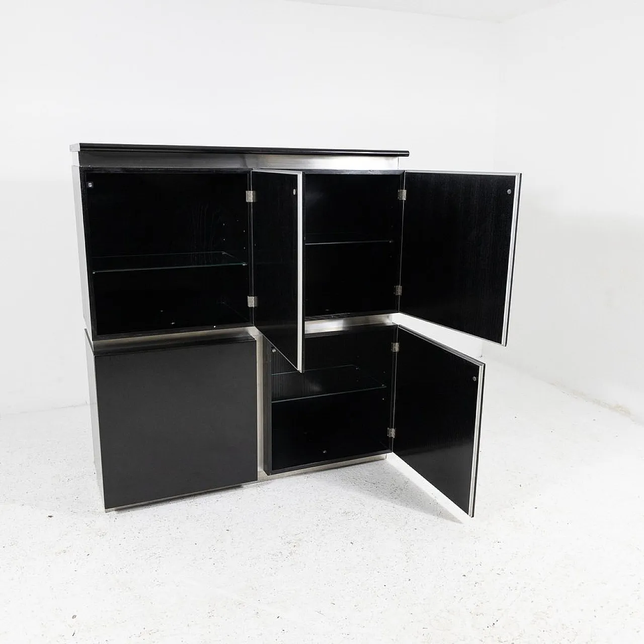 Parioli series sideboard with bar cabinet by Ludovico Acerbis for Acerbis, 1970s 4