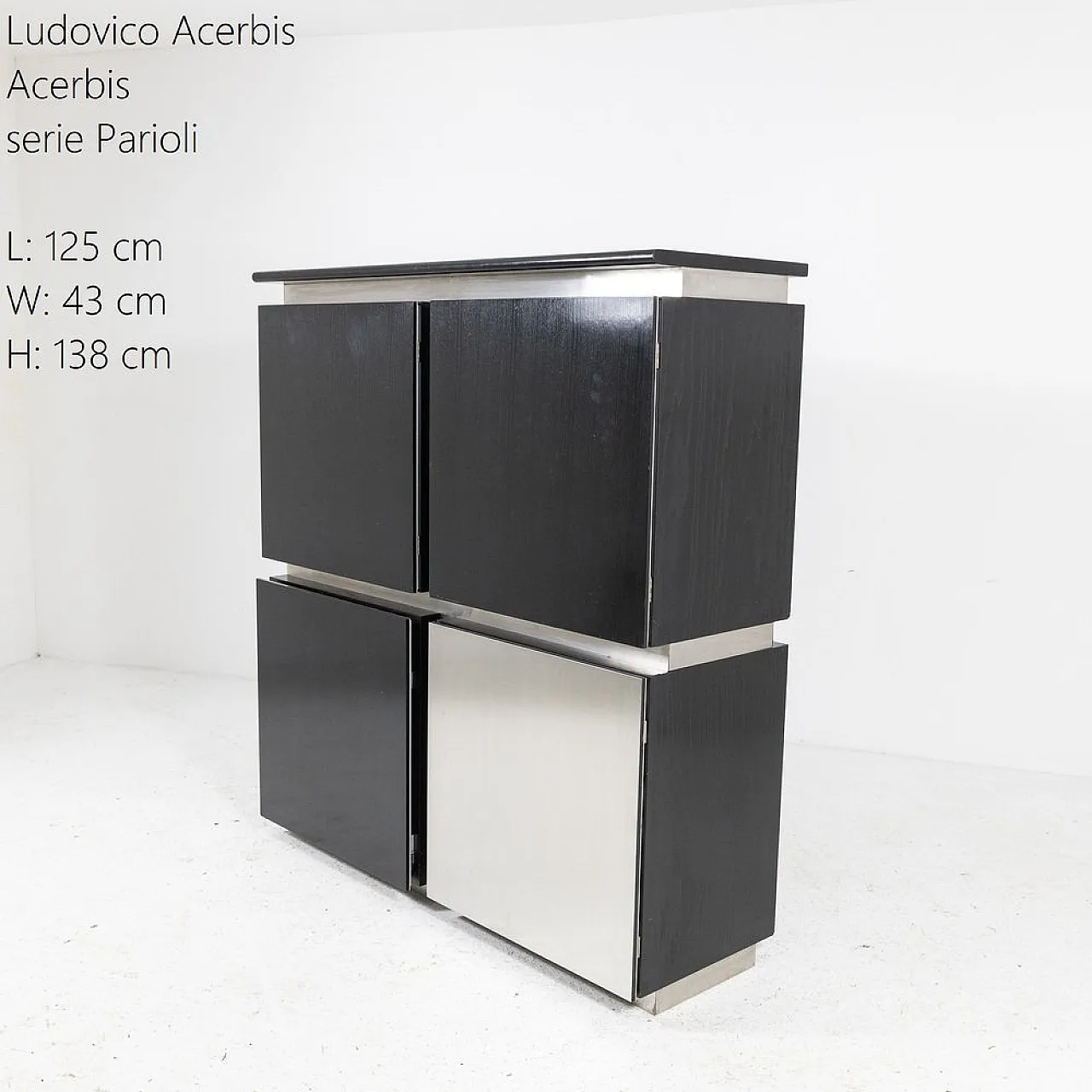 Parioli series sideboard with bar cabinet by Ludovico Acerbis for Acerbis, 1970s 6
