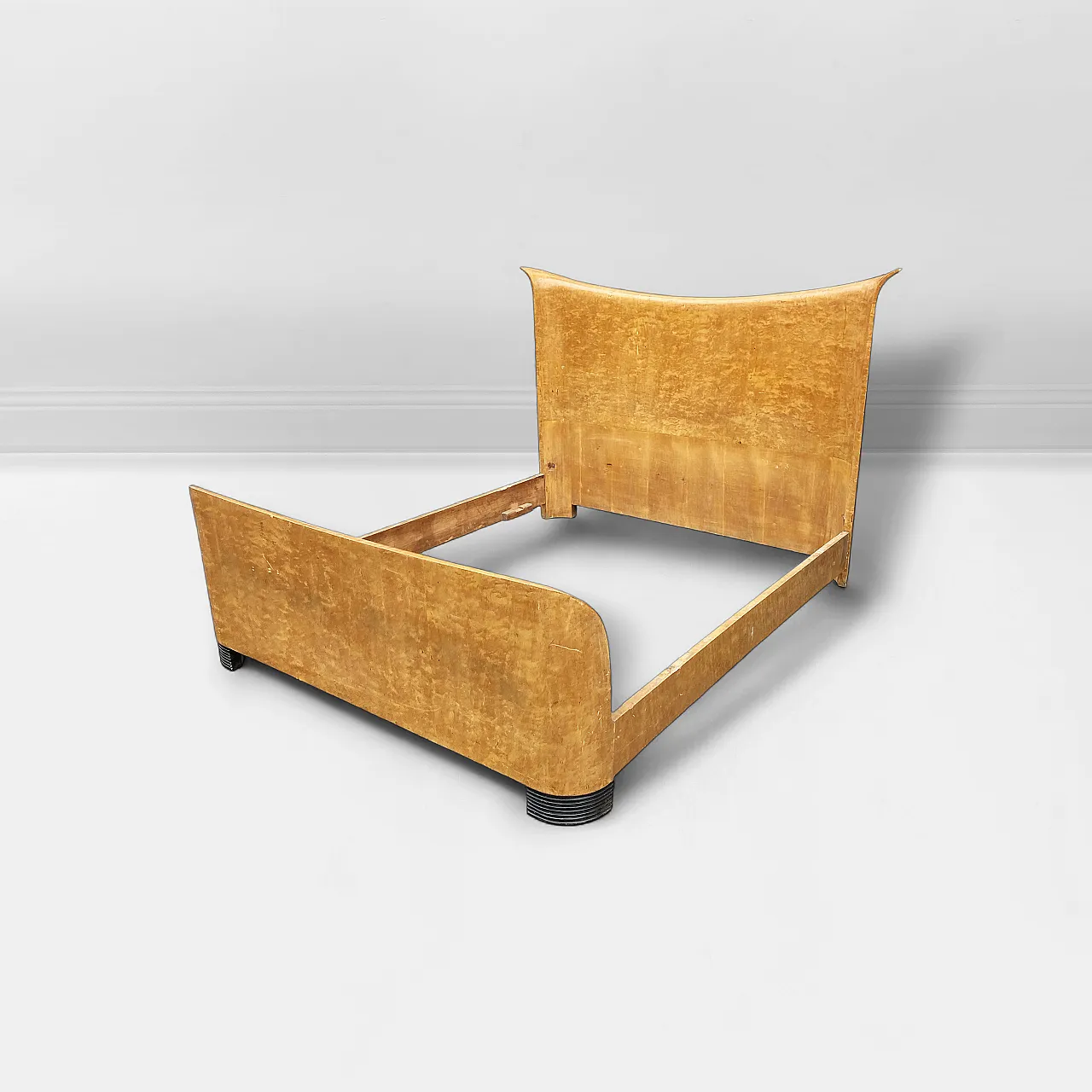 Letto King Art Déco di Guglielmo Ulrich Per Valzania , anni '50 2