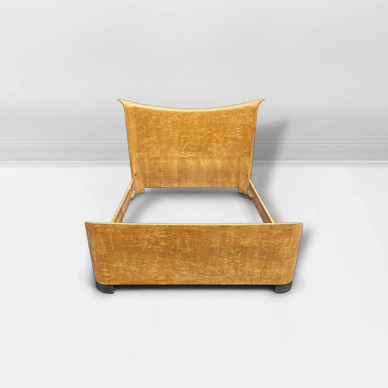 Letto King Art Déco di Guglielmo Ulrich Per Valzania , anni '50 3