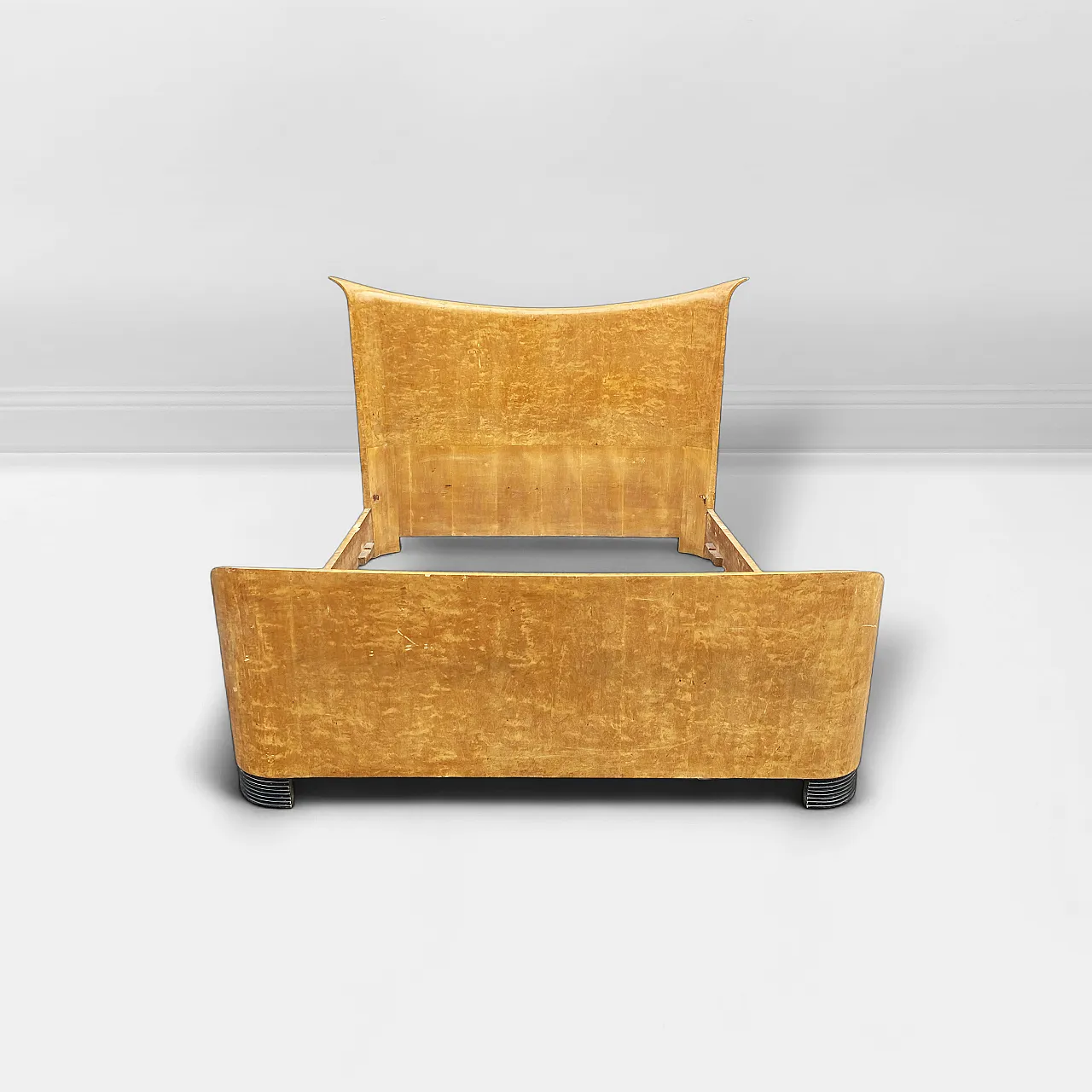 Letto King Art Déco di Guglielmo Ulrich Per Valzania , anni '50 4