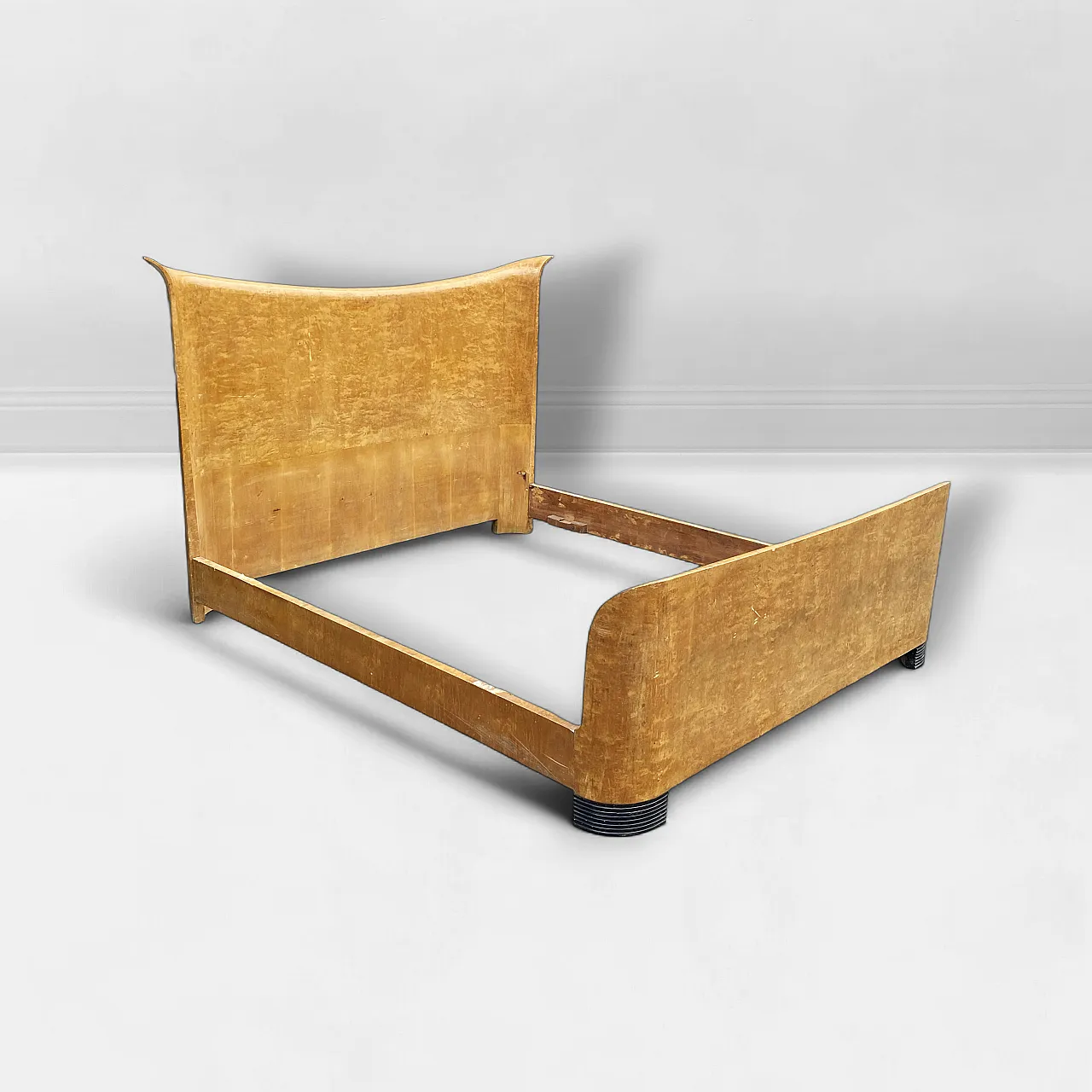 Letto King Art Déco di Guglielmo Ulrich Per Valzania , anni '50 5