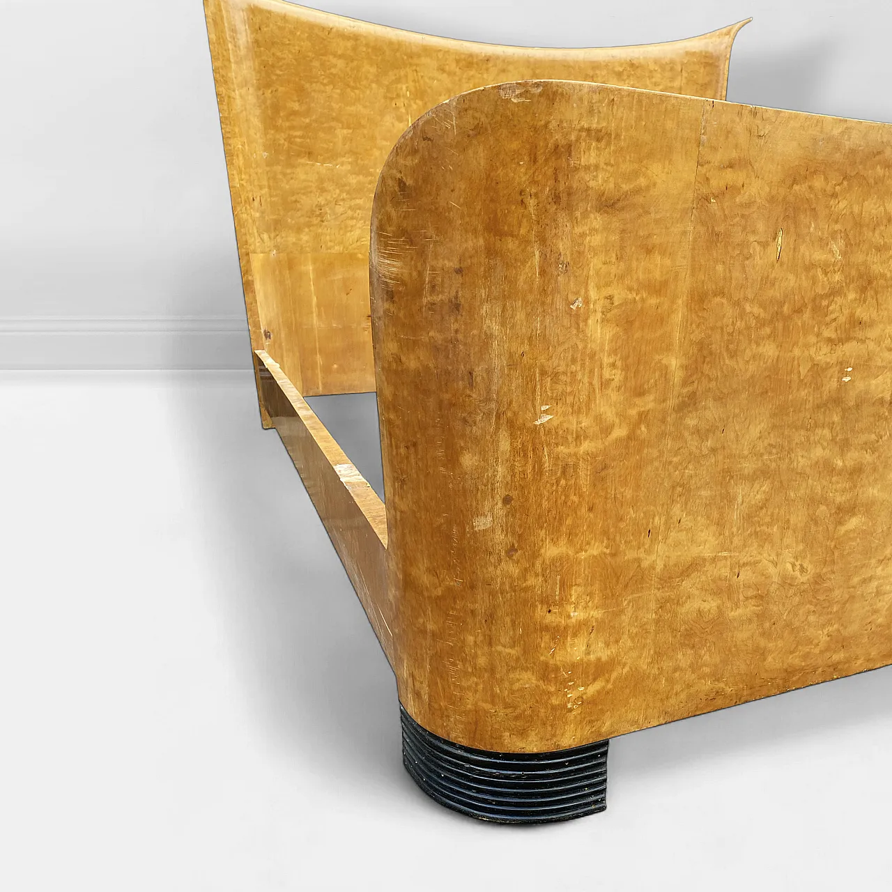 Letto King Art Déco di Guglielmo Ulrich Per Valzania , anni '50 6