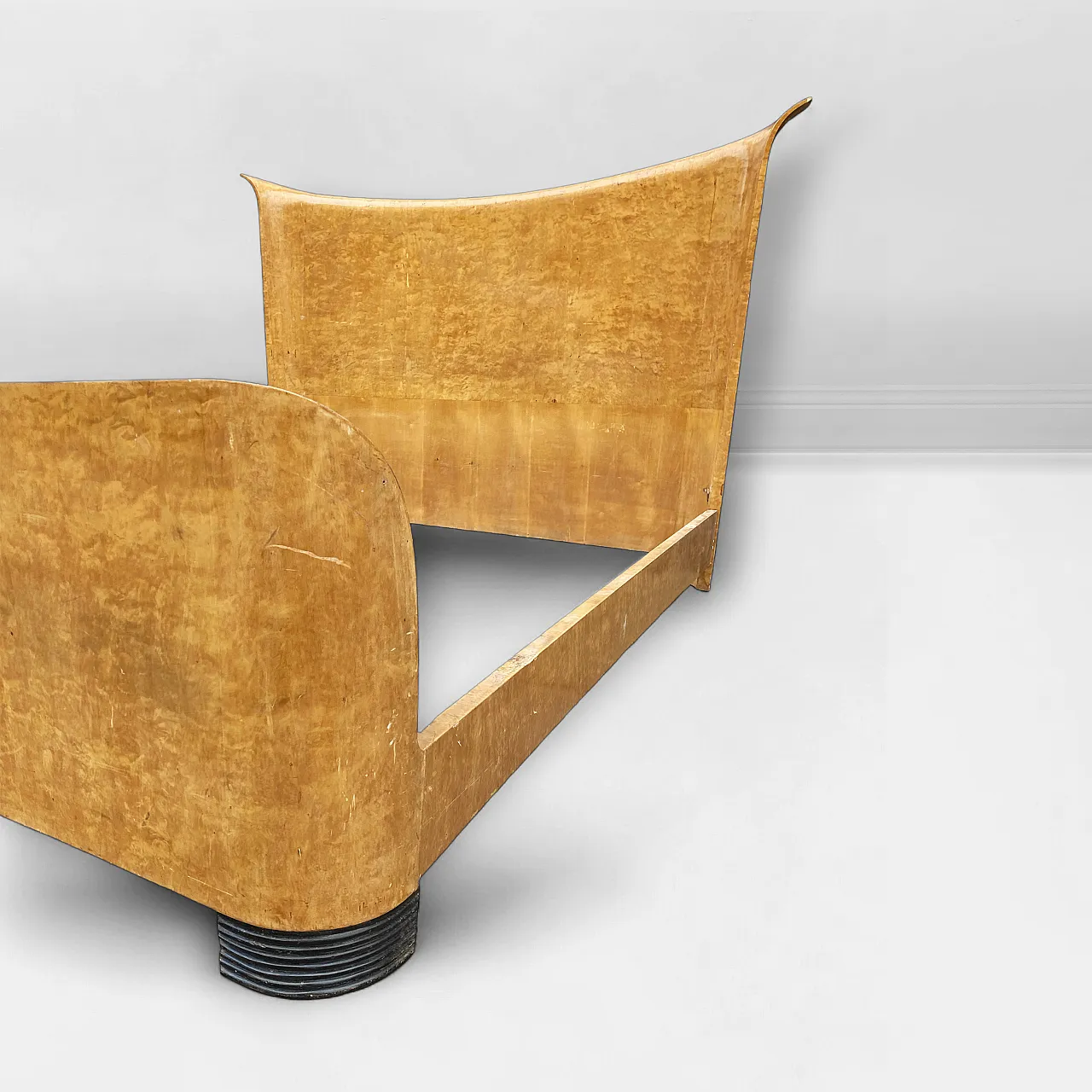 Letto King Art Déco di Guglielmo Ulrich Per Valzania , anni '50 7