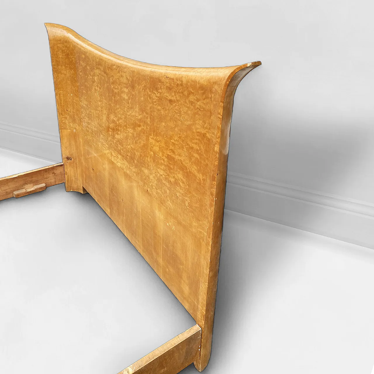 Letto King Art Déco di Guglielmo Ulrich Per Valzania , anni '50 12