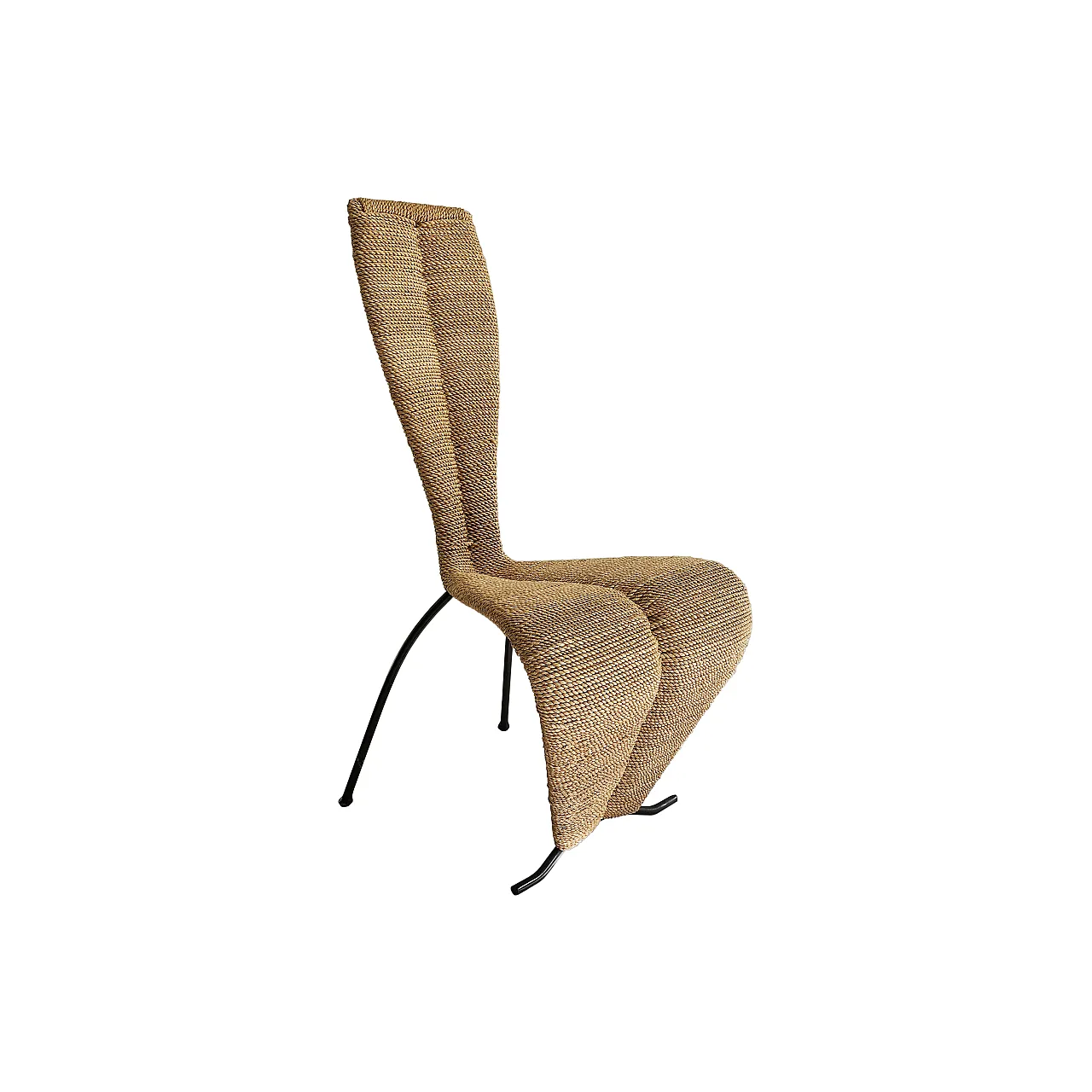 Tom Dixon Manner Hourglass Rope Chair, 90s 1