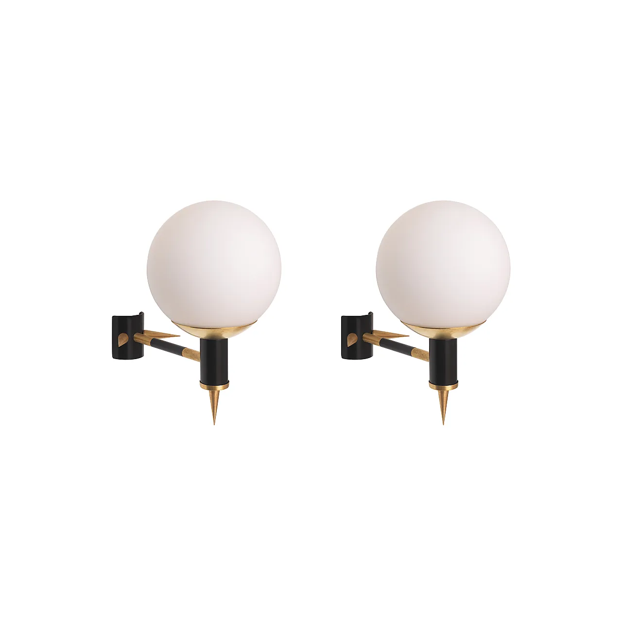 Pair of Maison Arlus Manner Wall Lights, 70s 1