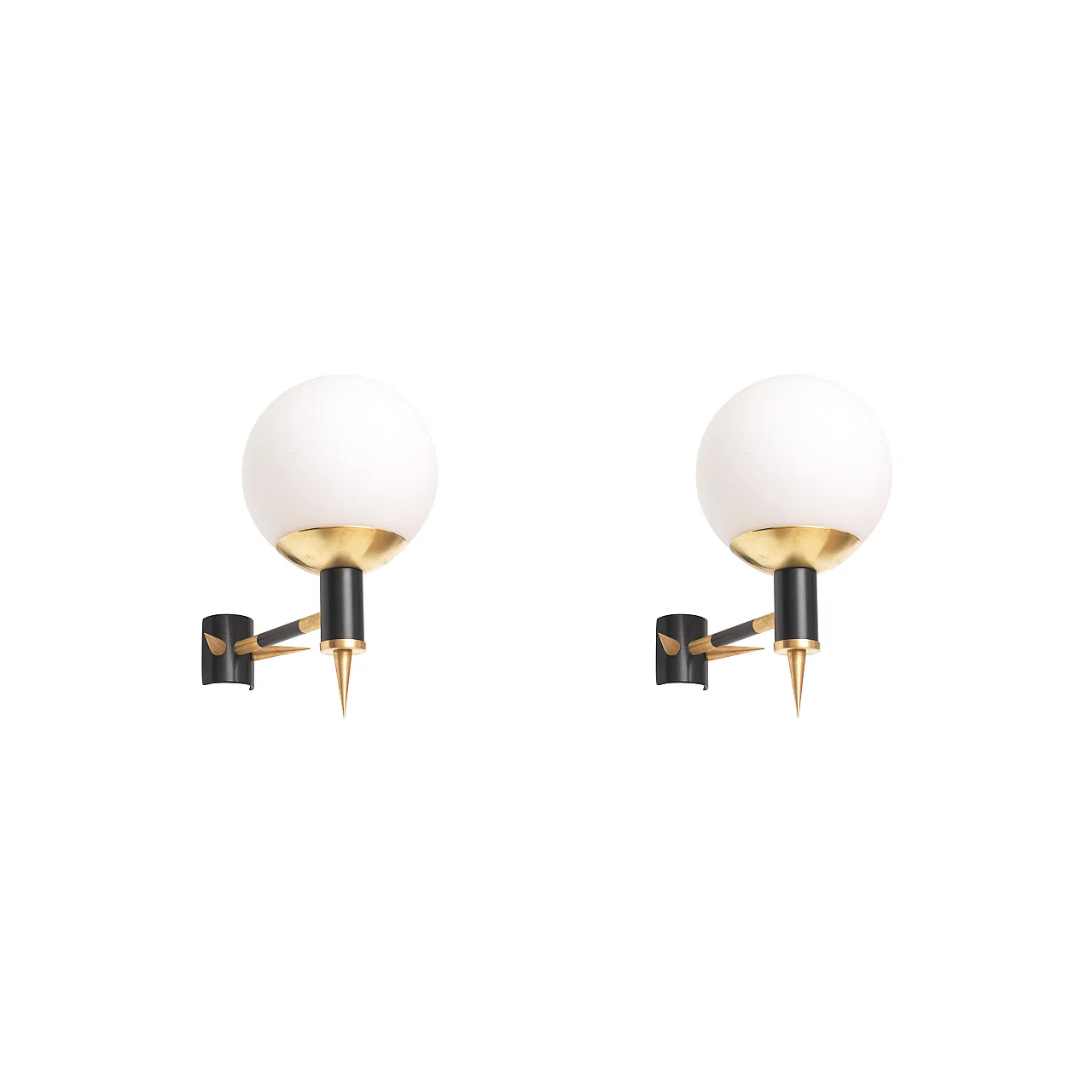 Pair of Maison Arlus Manner Wall Lights, 70s 5