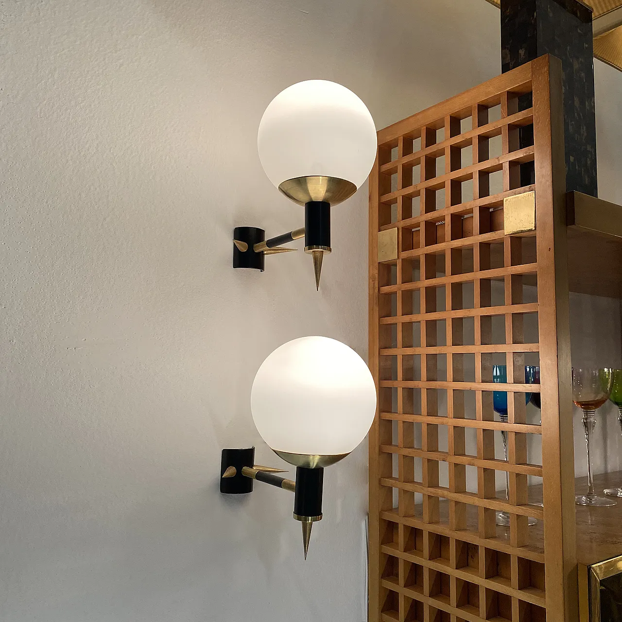 Pair of Maison Arlus Manner Wall Lights, 70s 14