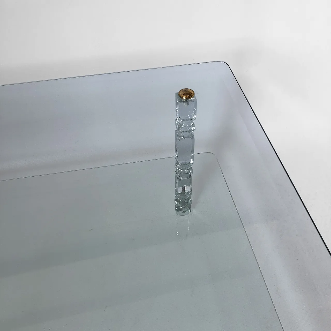 Two-Tier Lucite Glass Coffee Table, 70s 10