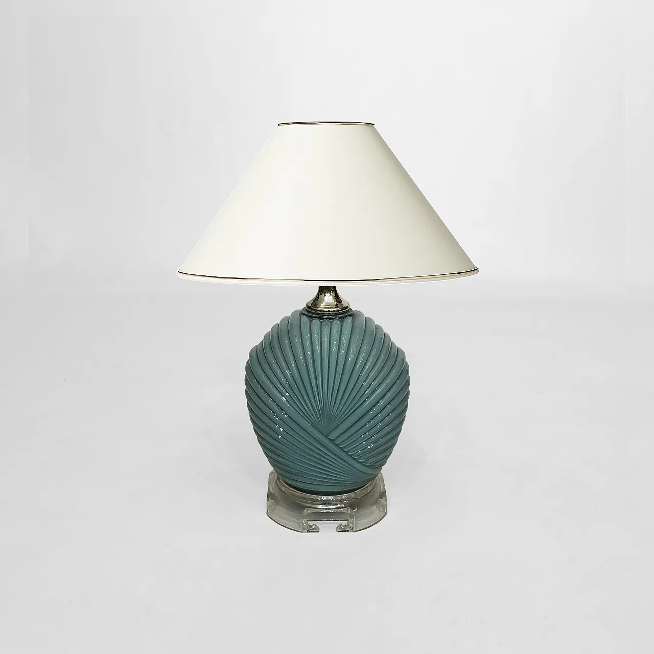 Dusty Blue Candy Table Lamp, 70s 2