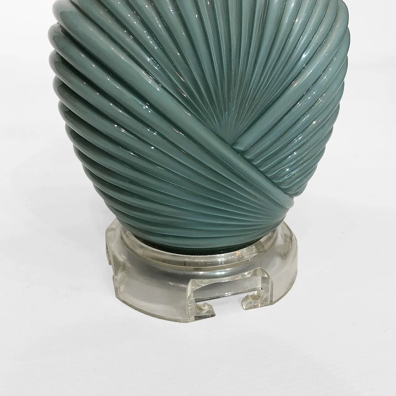 Dusty Blue Candy Table Lamp, 70s 7