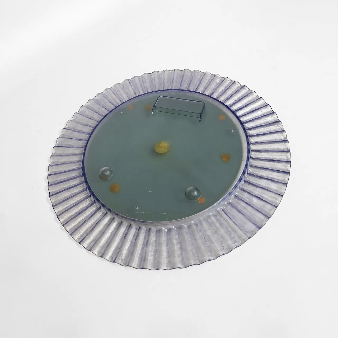 Specchio rotondo acrilico a forma di onda di ghiaccio, anni '70 7