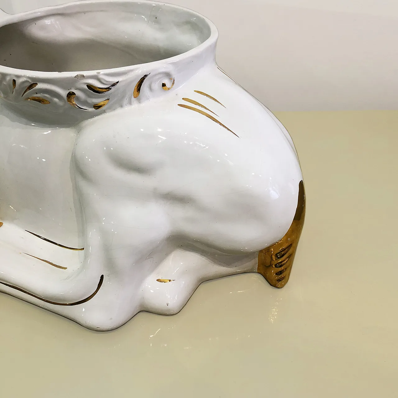 Athena Deer Faun Ceramic Planter, 90s 9