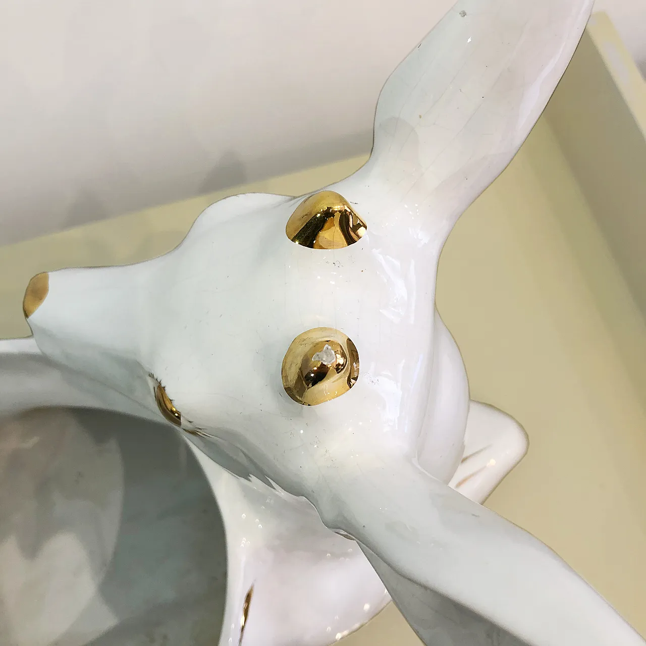 Athena Deer Faun Ceramic Planter, 90s 11