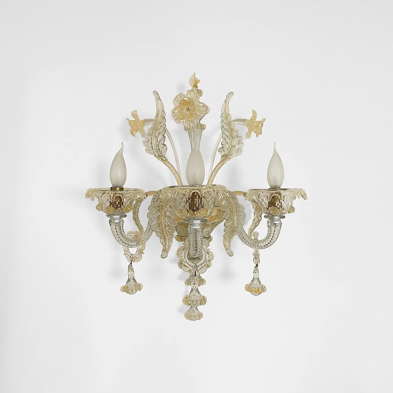 Venetian Murano Glass Wall Chandelier, 90s 2