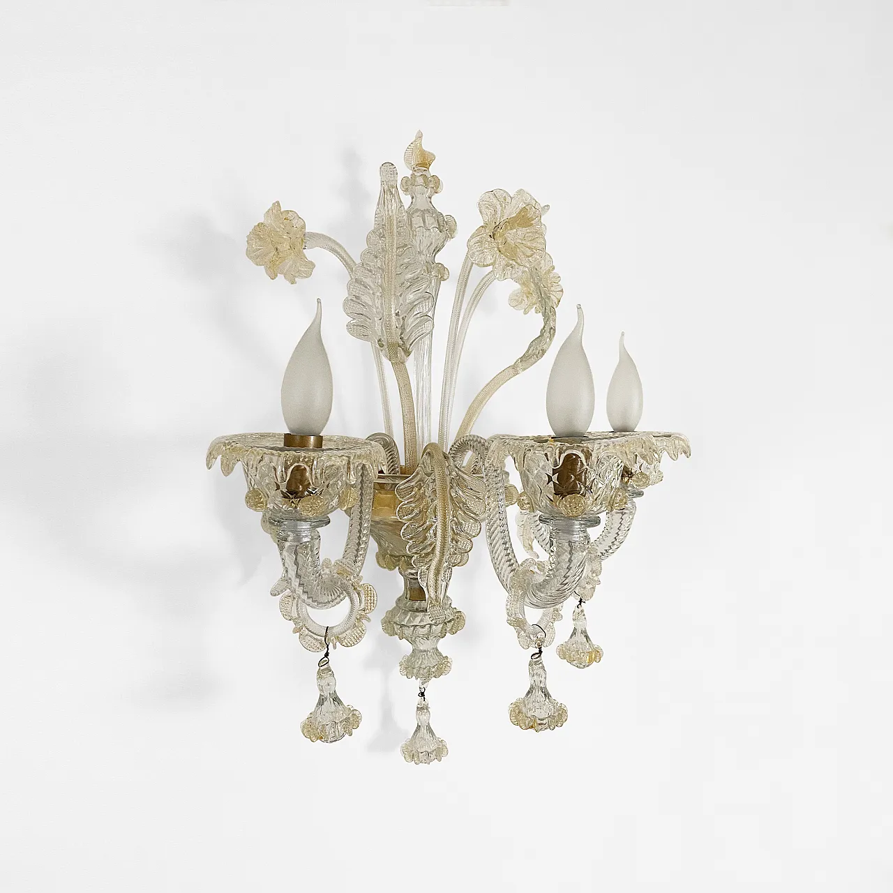 Venetian Murano Glass Wall Chandelier, 90s 3