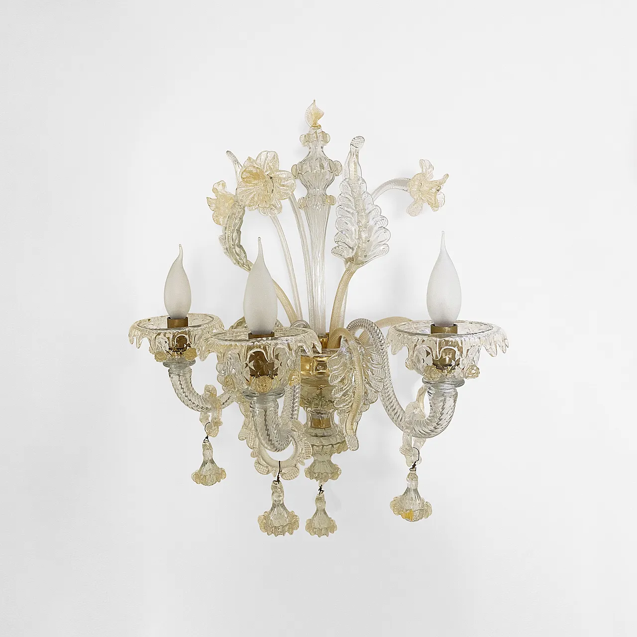 Venetian Murano Glass Wall Chandelier, 90s 4