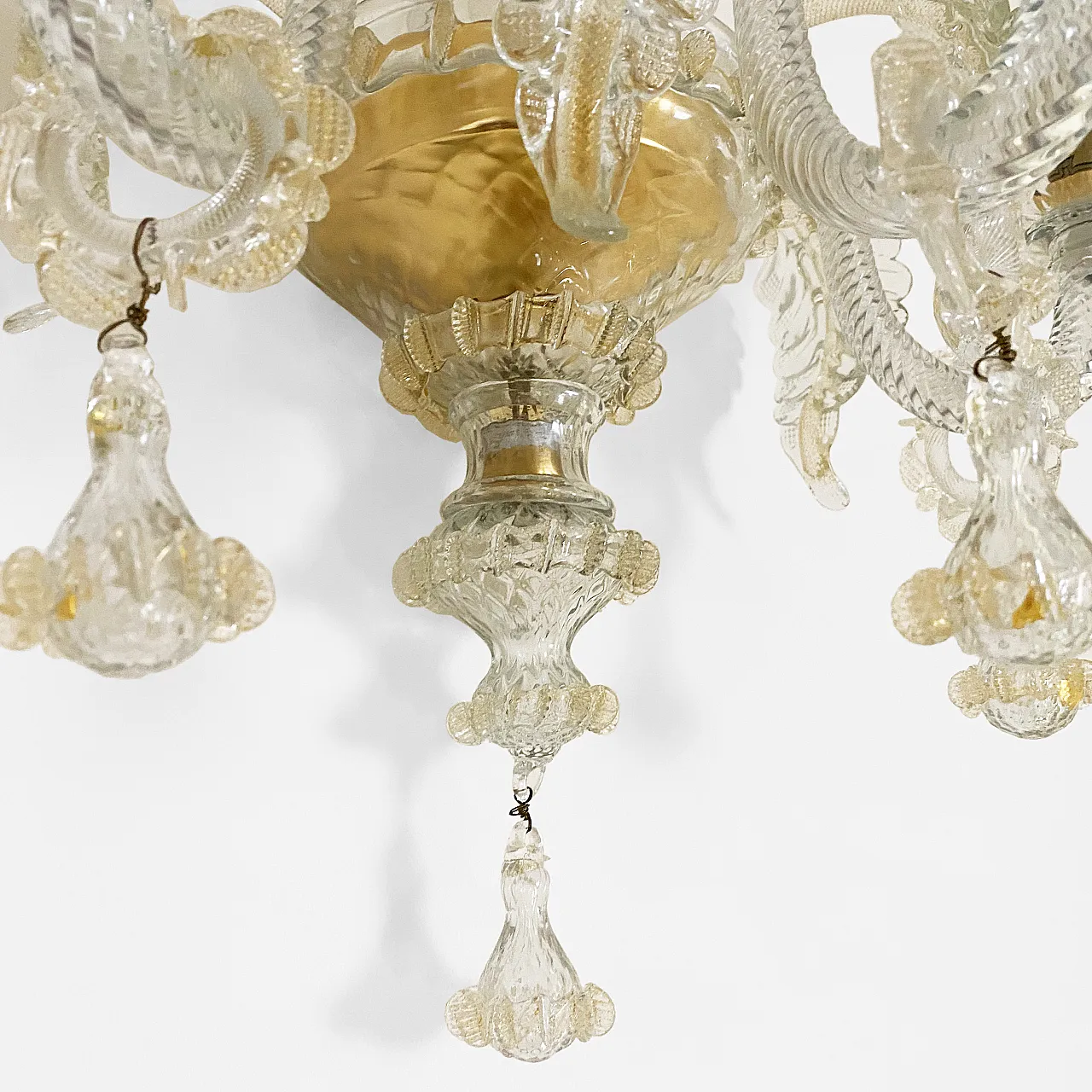 Venetian Murano Glass Wall Chandelier, 90s 6