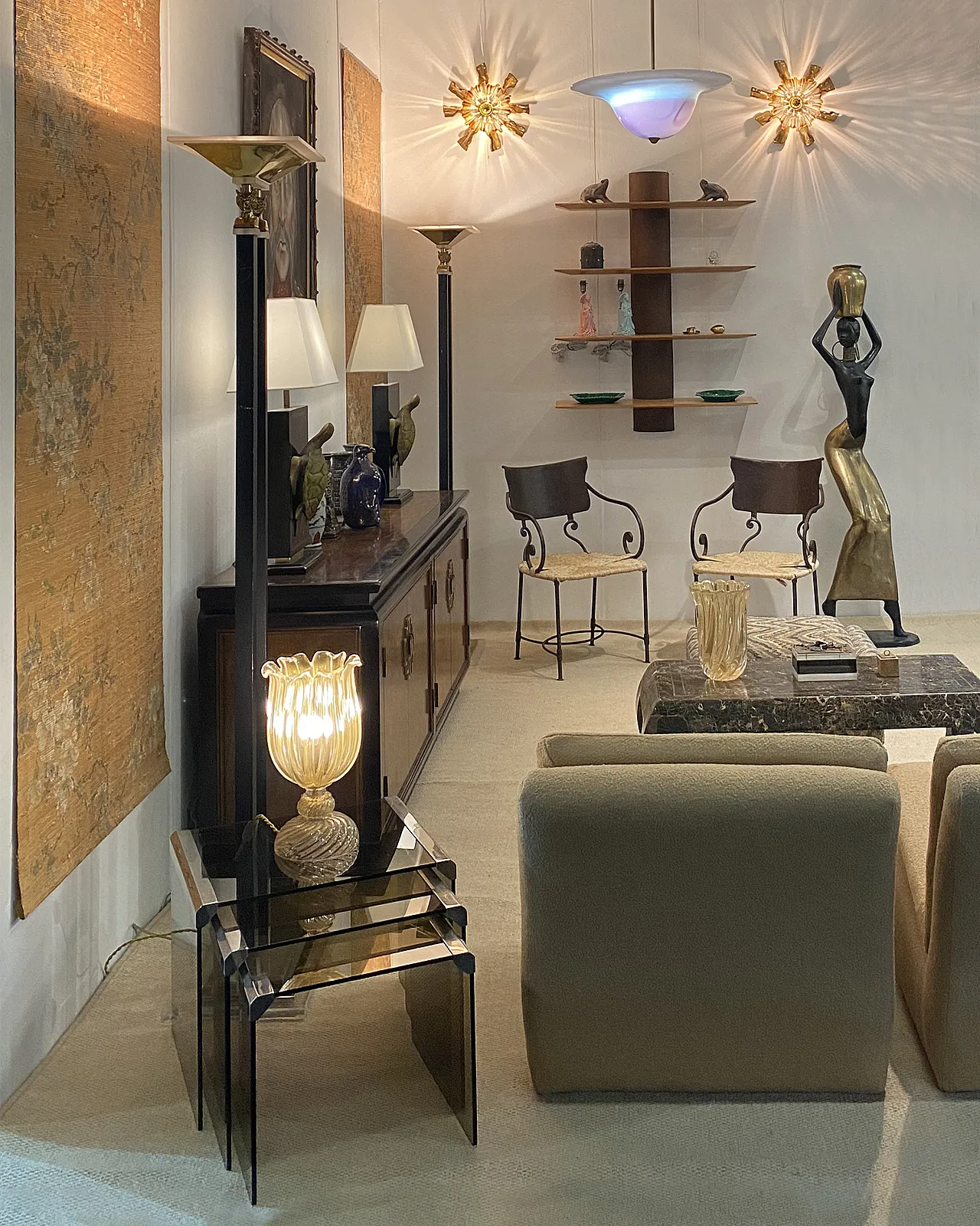 Gallotti & Radice ‘Tris’ T35 Smoked Glass Nesting Tables 2