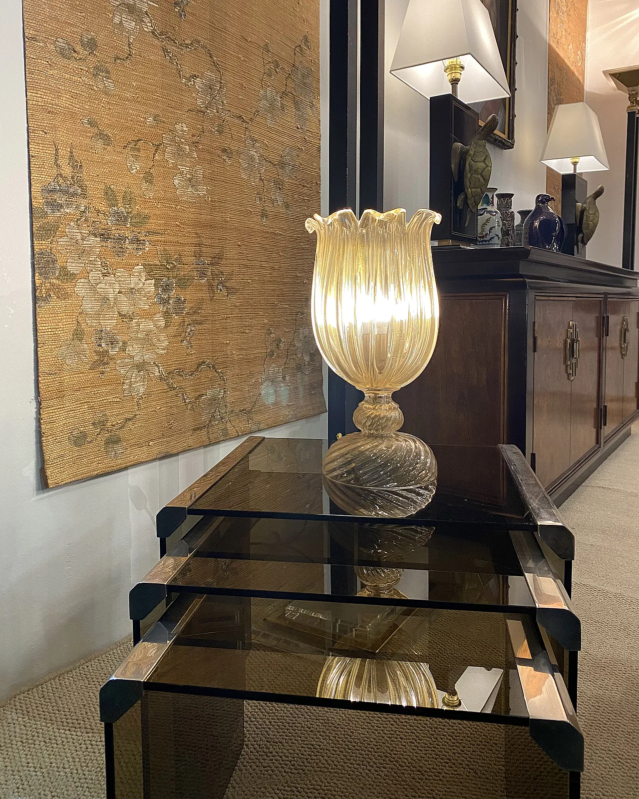 Gallotti & Radice ‘Tris’ T35 Smoked Glass Nesting Tables 5
