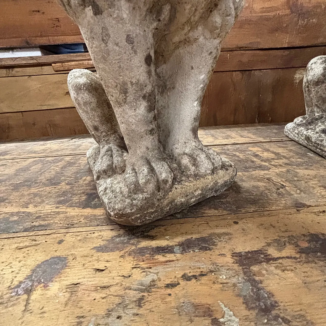 Pair concrete sculptures with lions, 1950s 7
