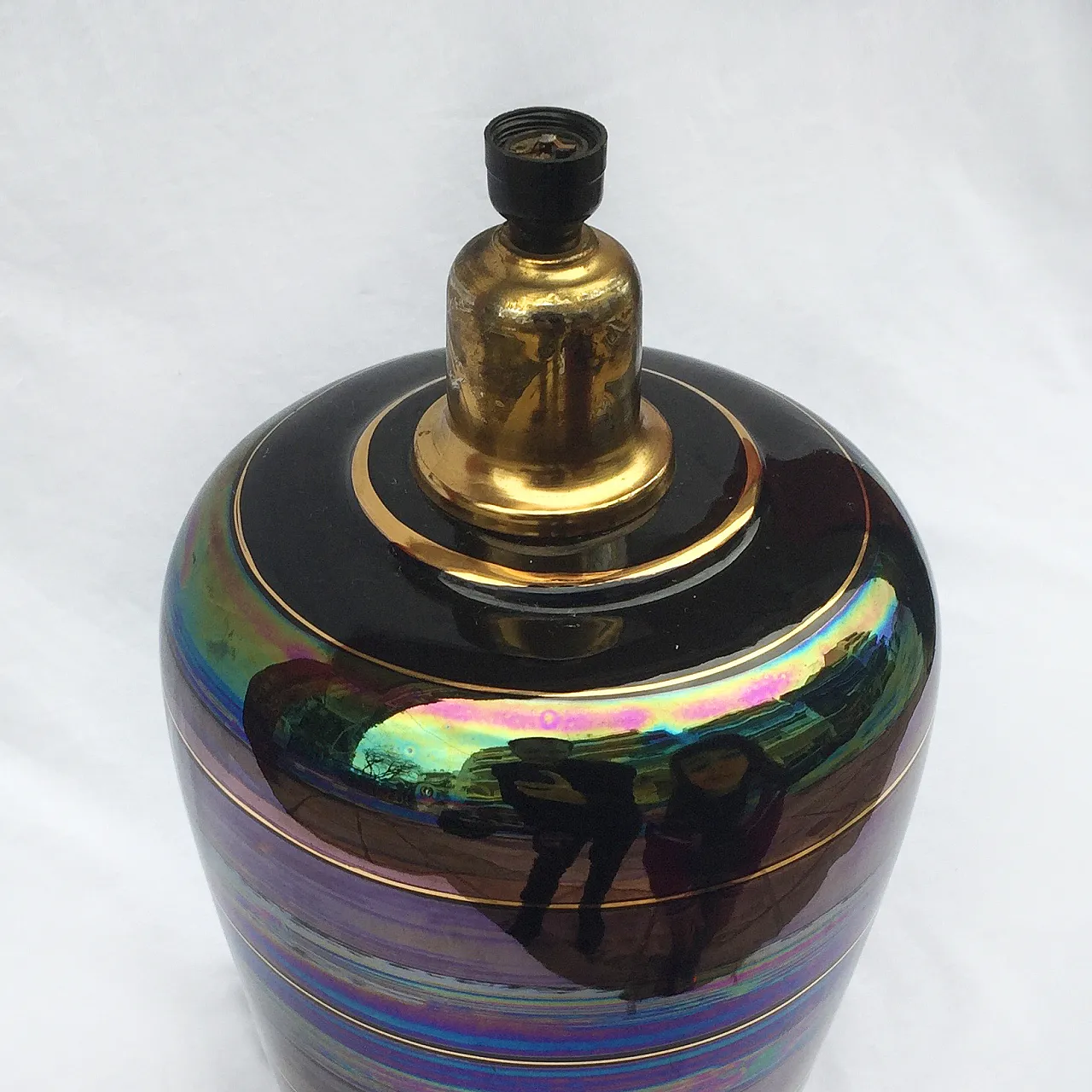 Iridescent ceramic table lamp 5