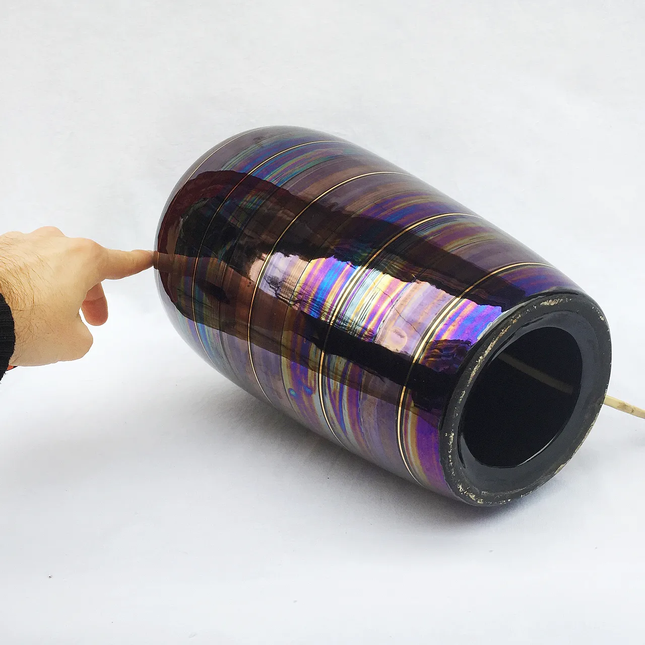 Iridescent ceramic table lamp 6