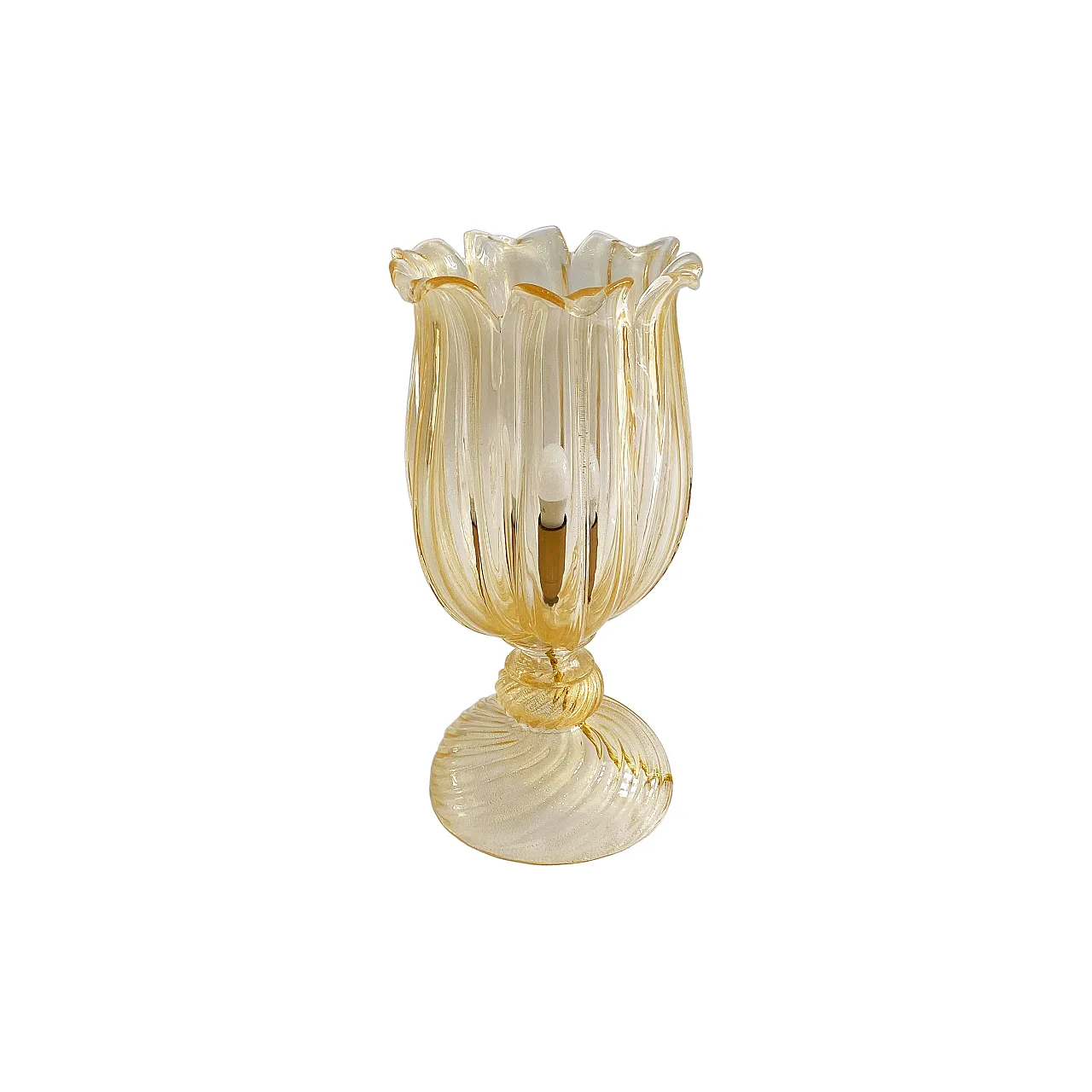 Lampada da tavolo Archimede Seguso in vetro di Murano, anni '70 1
