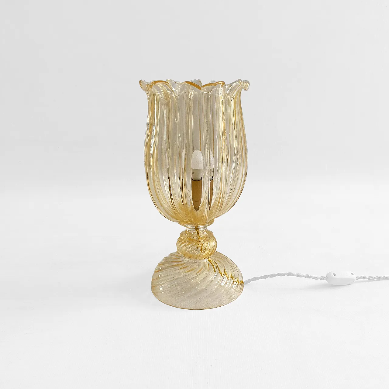 Lampada da tavolo Archimede Seguso in vetro di Murano, anni '70 5