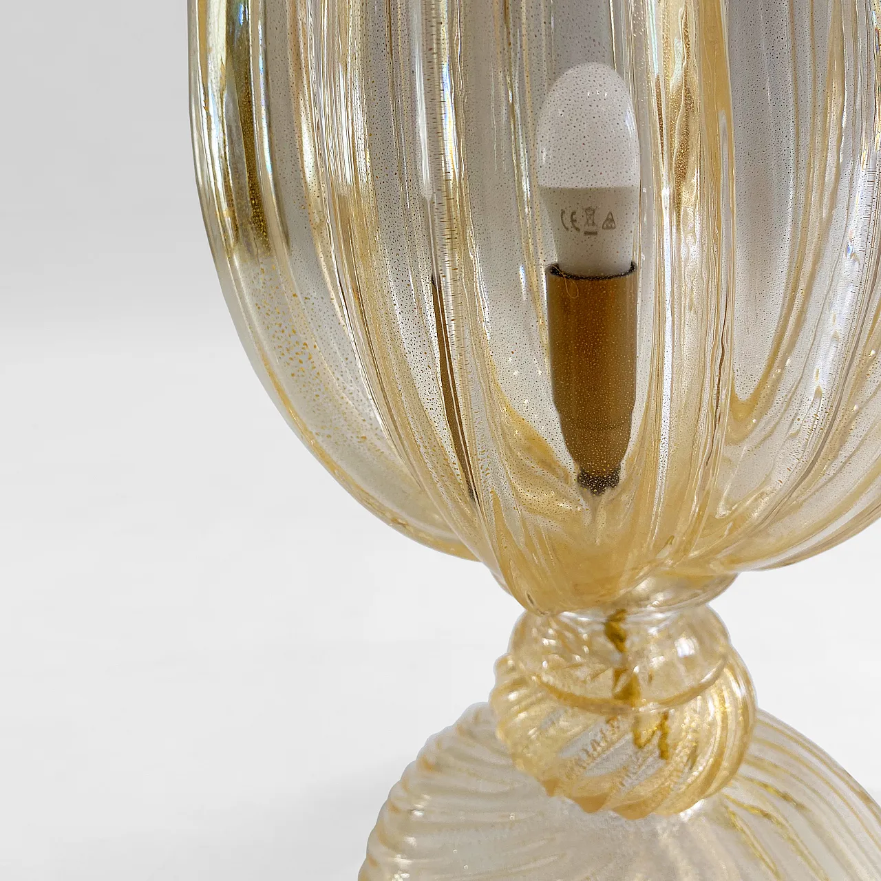Lampada da tavolo Archimede Seguso in vetro di Murano, anni '70 11
