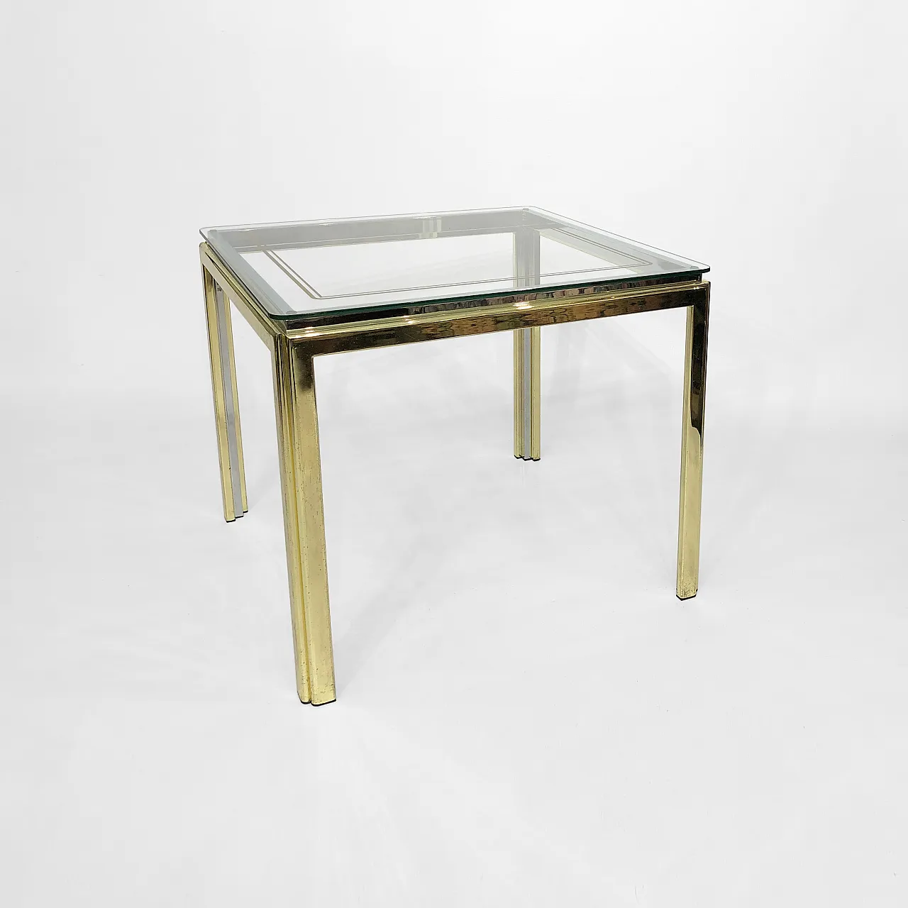 Brass And Chrome Side Table, 1970s 6