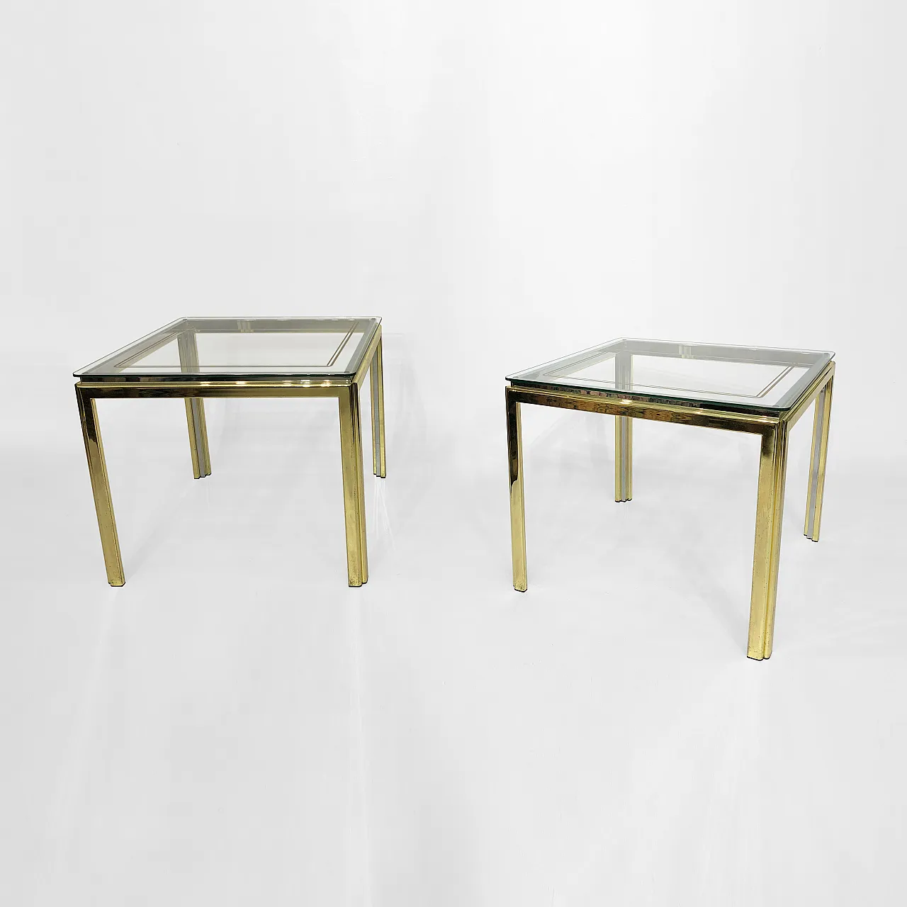 Brass And Chrome Side Table, 1970s 7