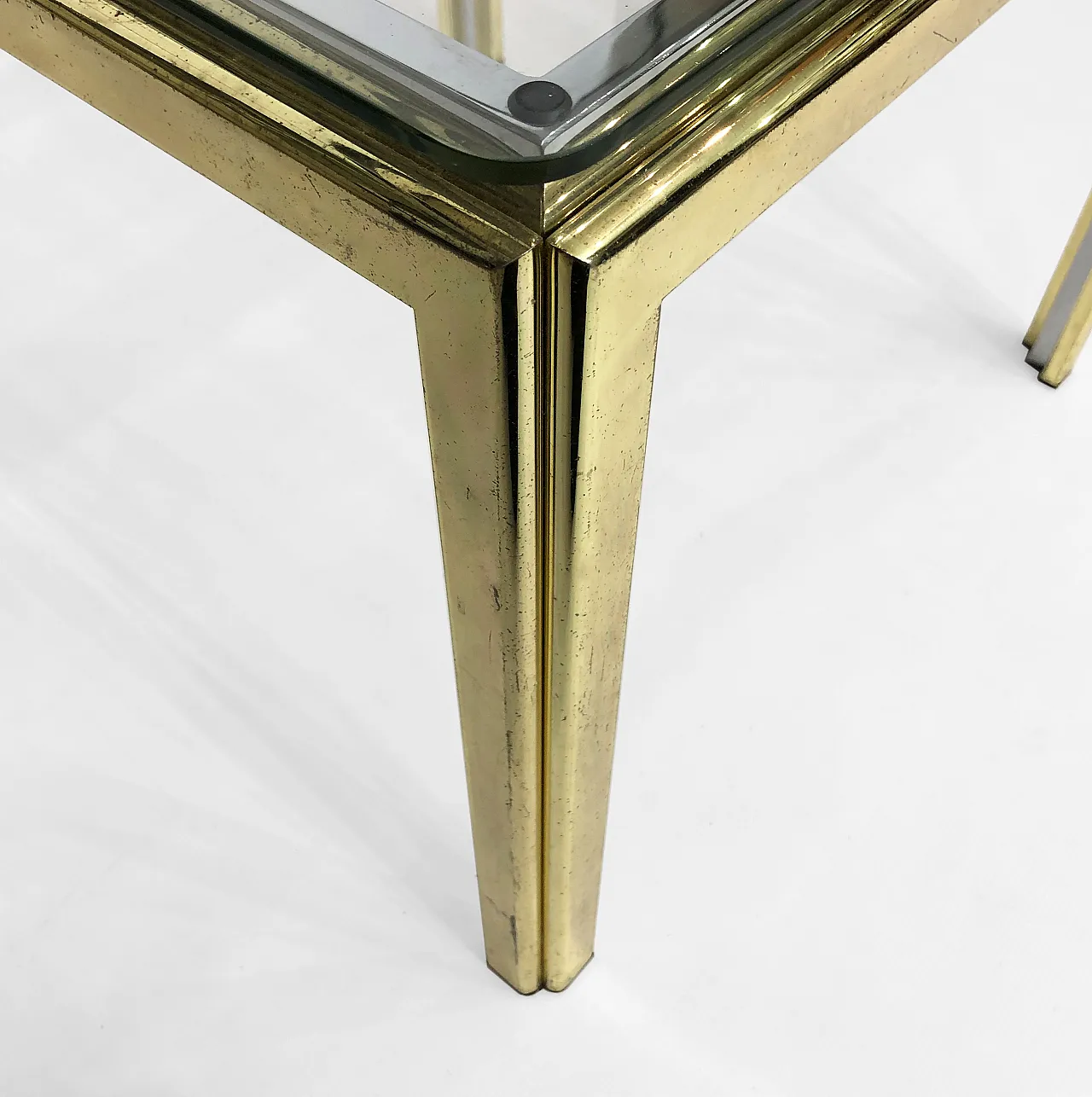 Brass And Chrome Side Table, 1970s 10