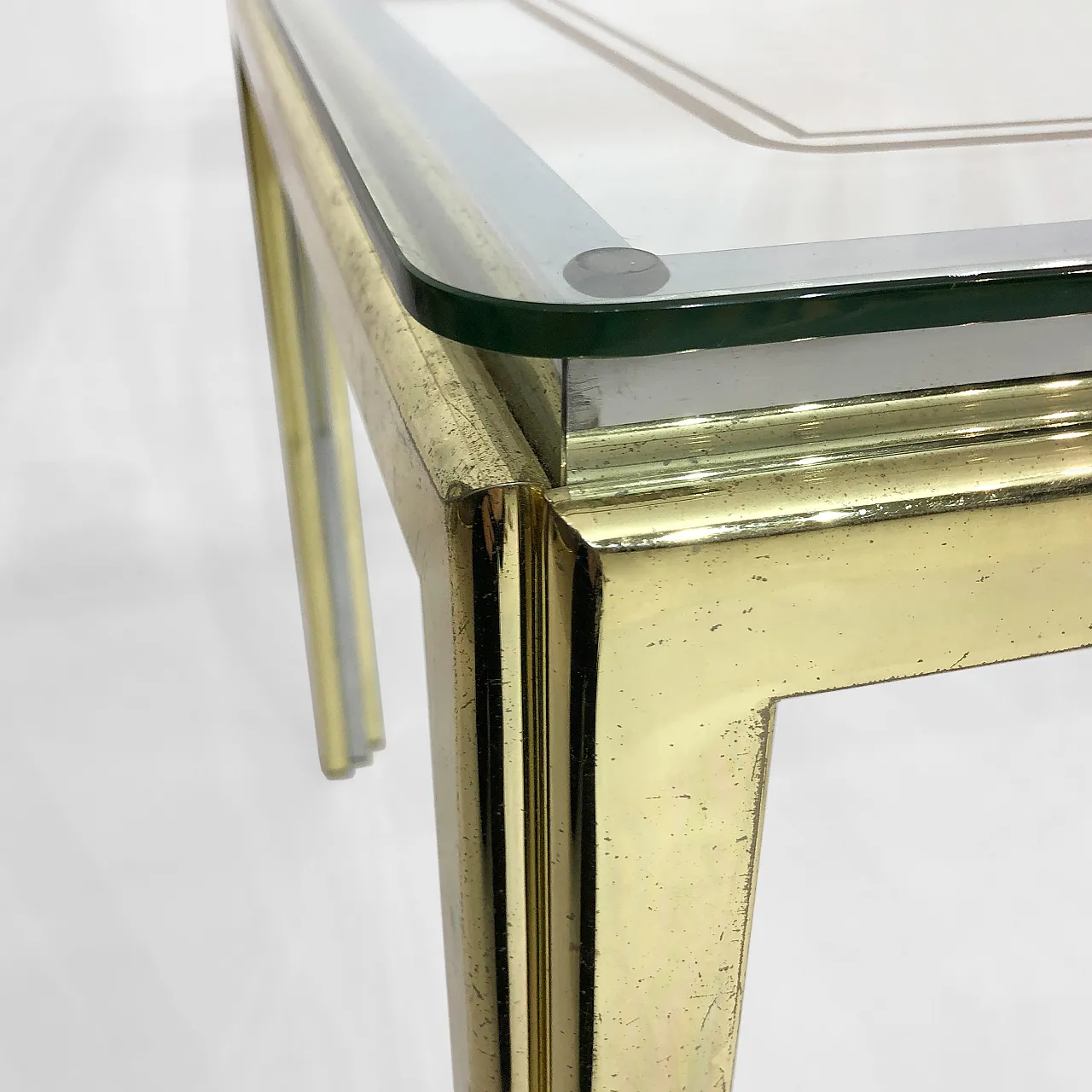 Brass And Chrome Side Table, 1970s 11