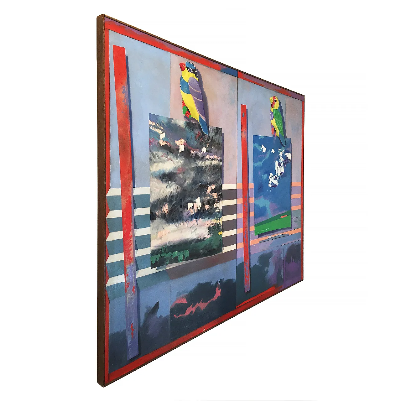 Dipinto 'Mated Measure' di Richard Frank, olio su tela 1980 2