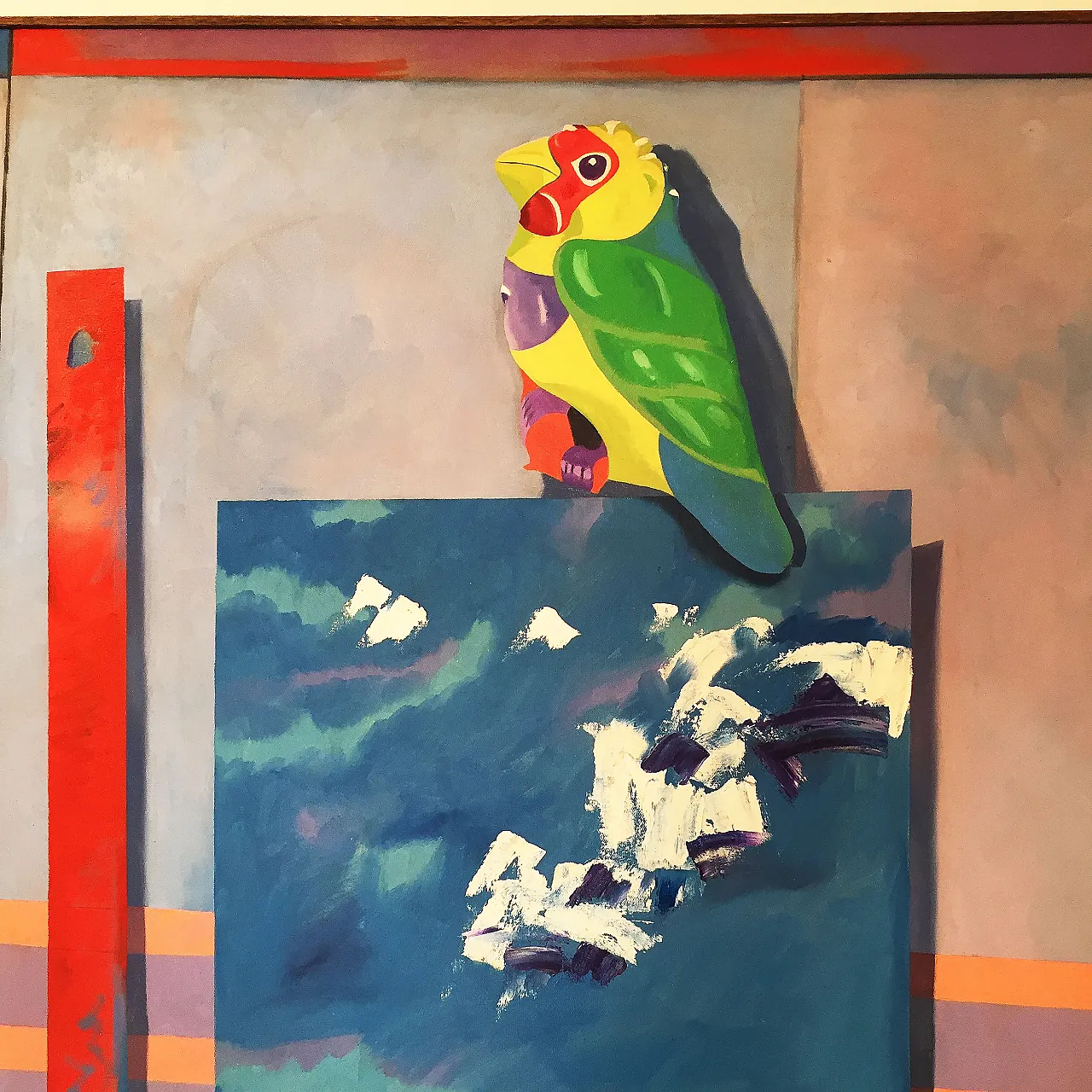 Dipinto 'Mated Measure' di Richard Frank, olio su tela 1980 6