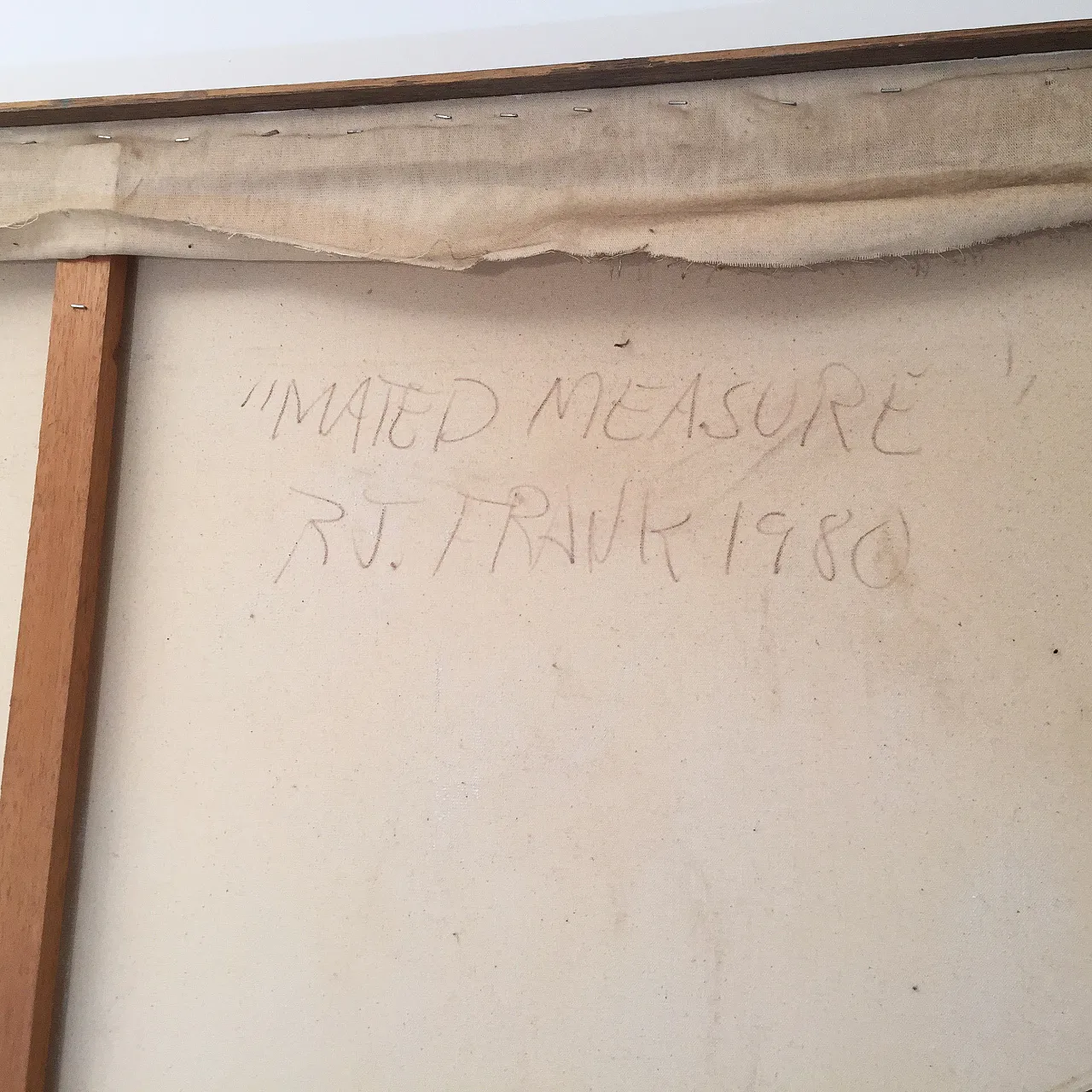Dipinto 'Mated Measure' di Richard Frank, olio su tela 1980 9